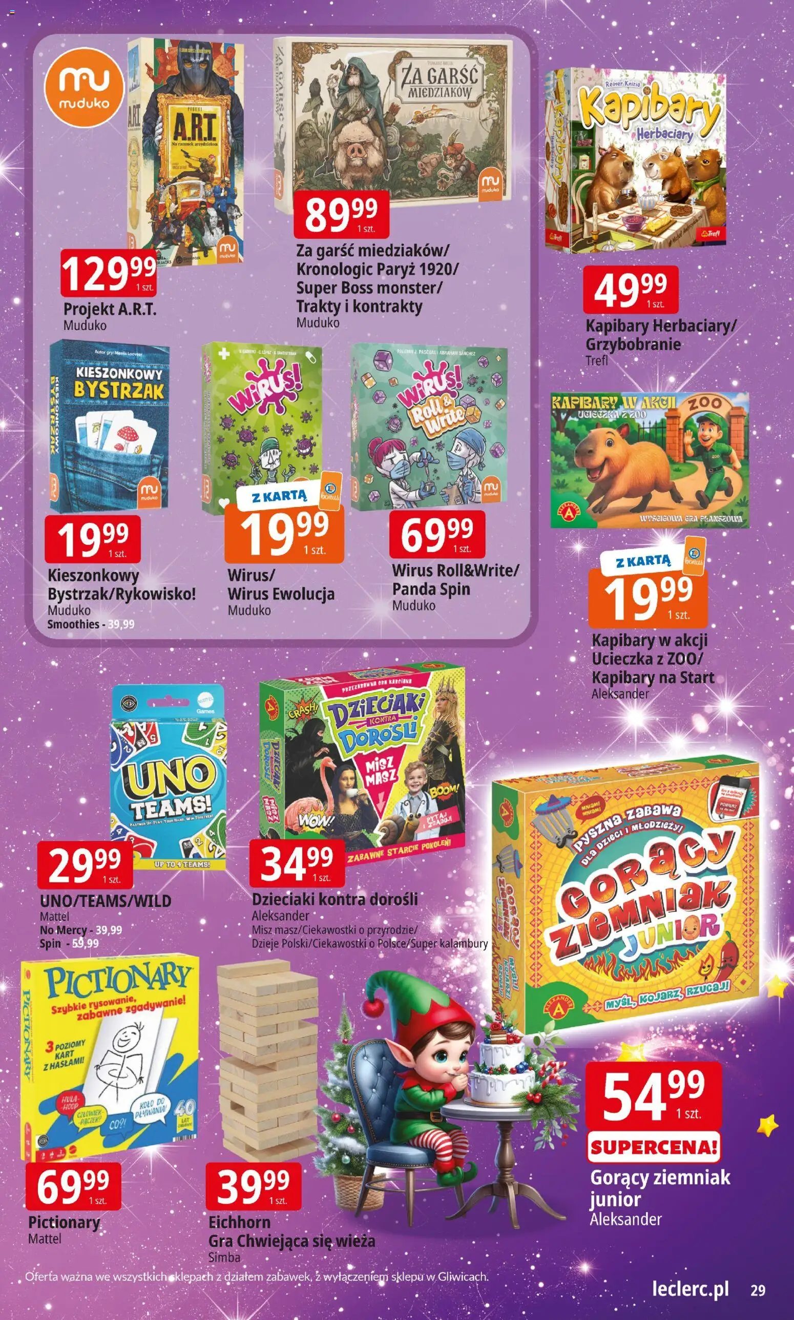 E.Leclerc Gazetka - Zabawki od 12.11.2025 | Strona: 28 | Produkty: Karta, Gra, Gry