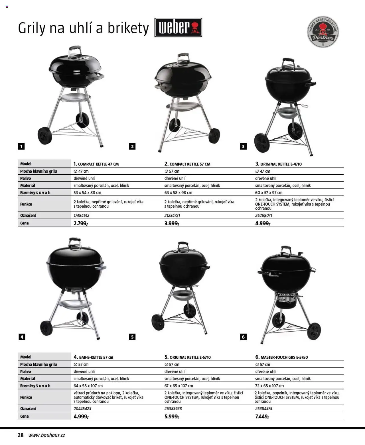 Bauhaus katalog Grilování od 26.06.2025 | Strana: 28 | Produkty: Dřevěné uhlí, Dávkovač, Brikety, Teploměr