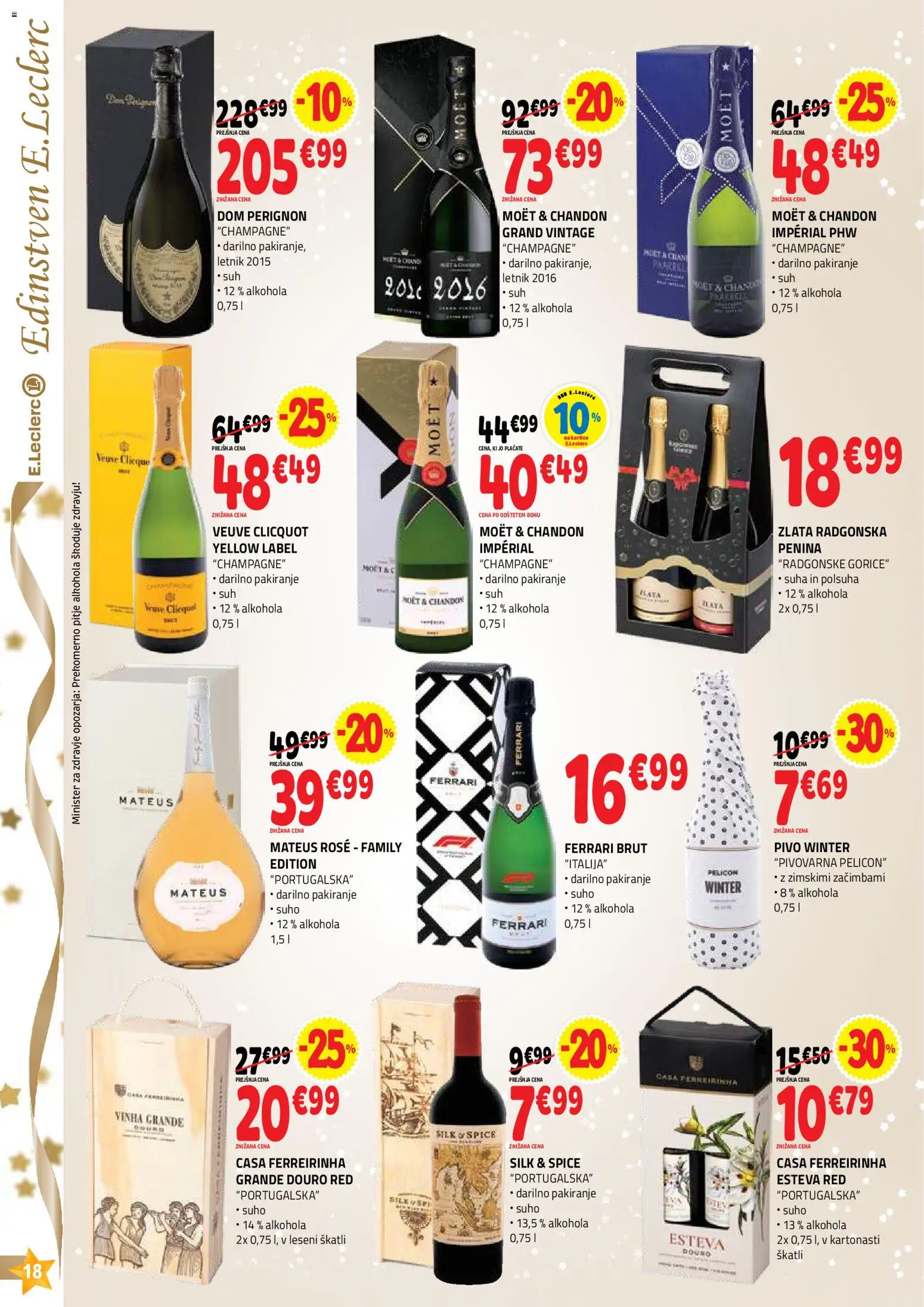 Novi E.leclerc katalog ponudbe – veljaven od 26.11.2025 | Stran: 18 | Izdelki: Penina, Pivo