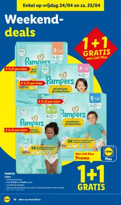 Lidl Folder week 17 - Voorbeeld van een folder van Lidl, geldig van 20.04.2026 | Pagina: 30 | Producten: Pampers