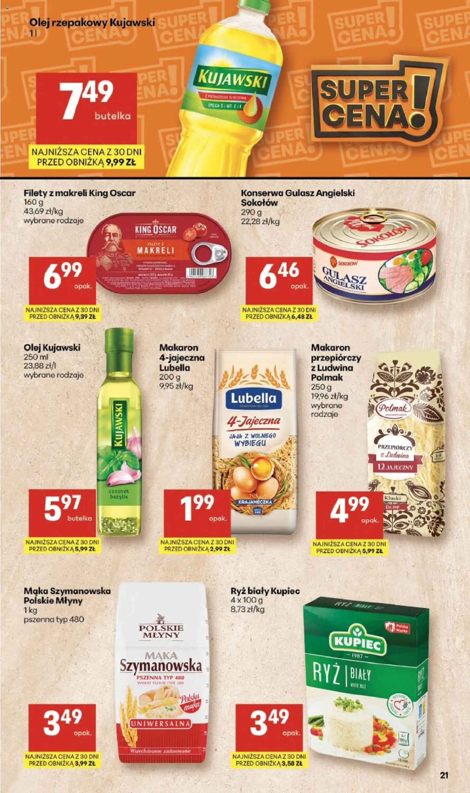 Delikatesy Centrum Gazetka od 19.02.2026 | Strona: 21 | Produkty: Olej kujawski, Olej, Gulasz, Jaja