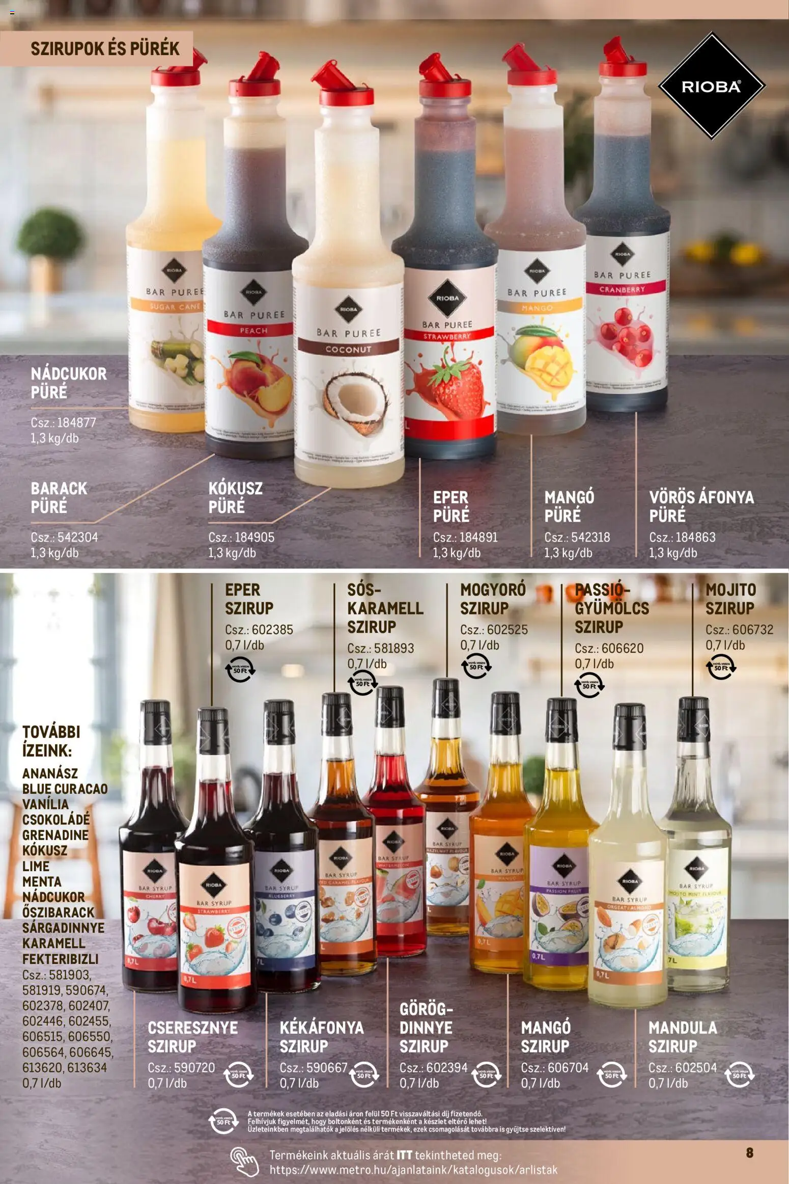 Metro akciós ujság - amely érvényes a következő dátumtól: 01.10.2025 | Oldal: 8 | Termékek: Lime, Gyümölcs, Kokusz, Só