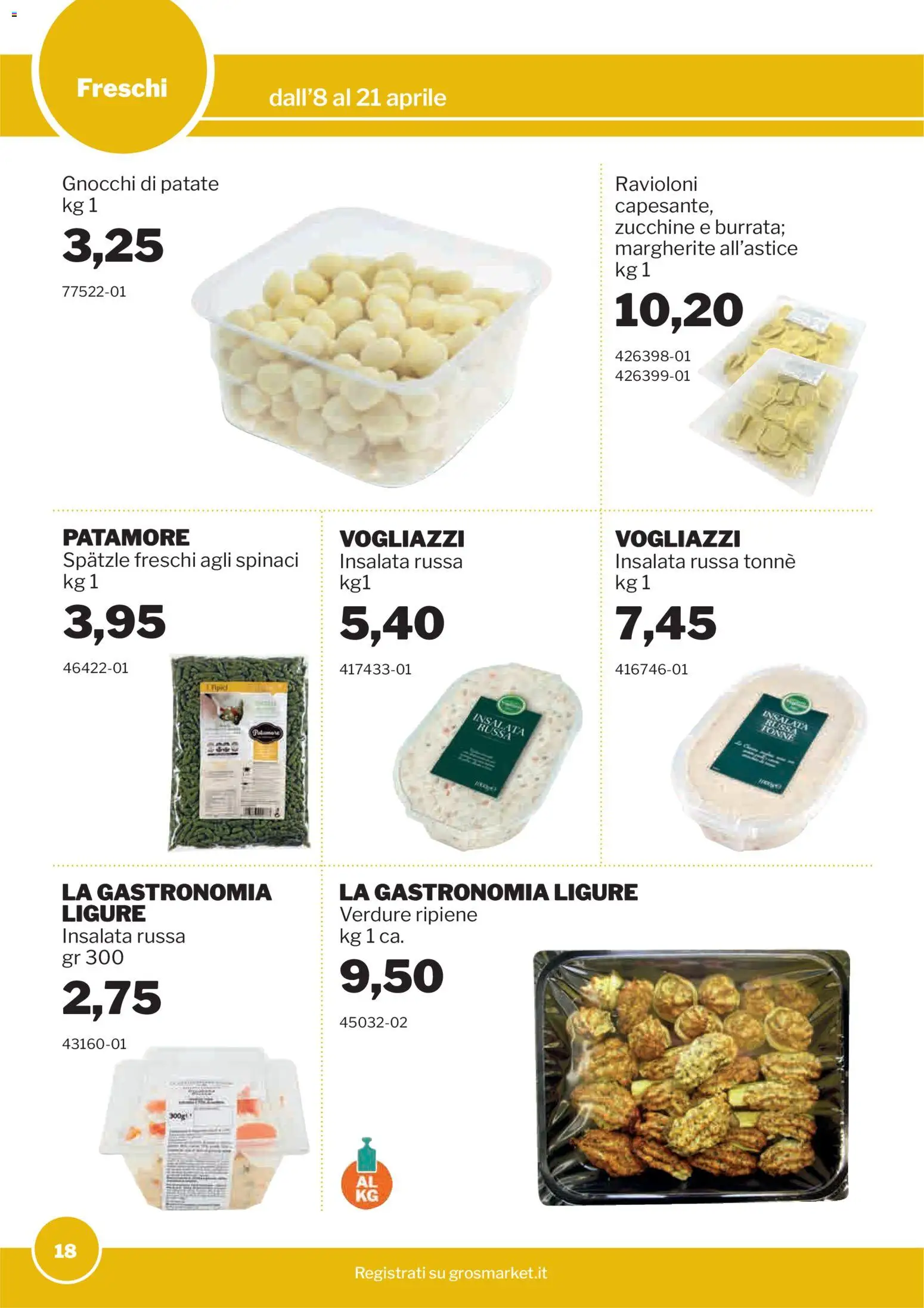 Volantino Sogegross del 08.04.2026 | Pagina: 18 | Prodotti: Insalata, Patate, Spinaci, Insalata russa