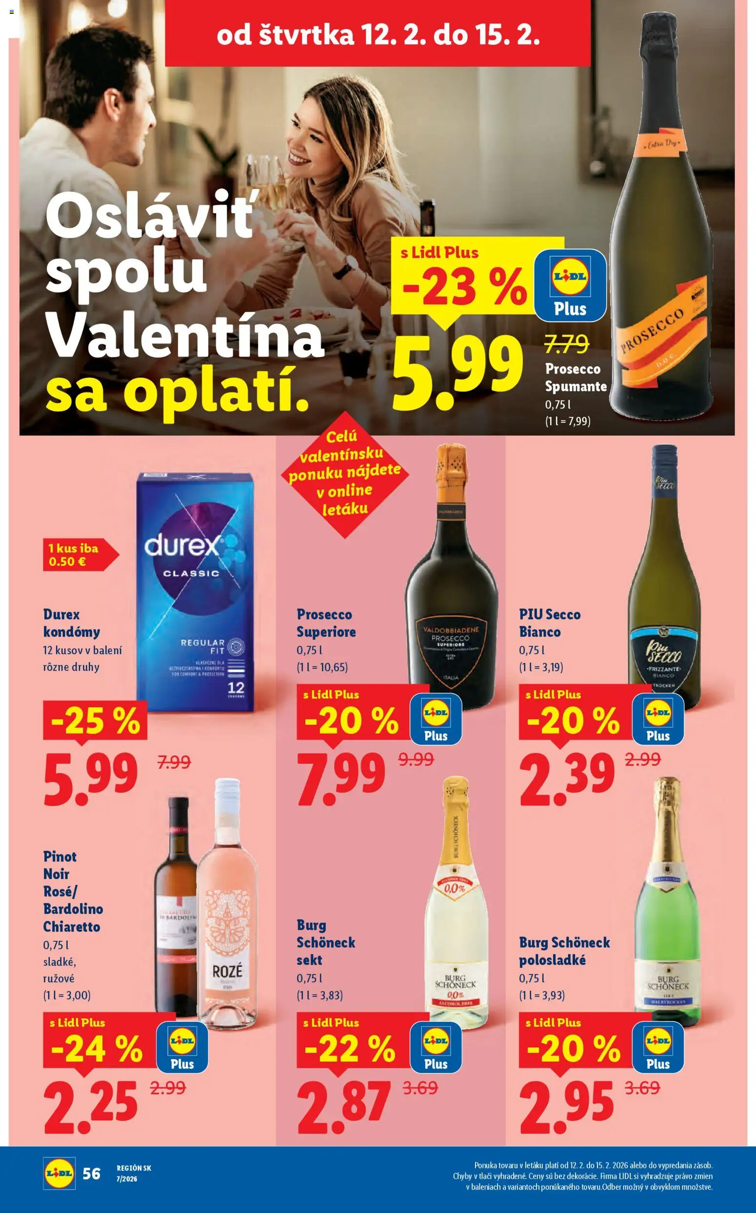 Nové Lidl akcie – leták je platný od 12.02.2026 | Strana: 16 | Produkty: Prosecco