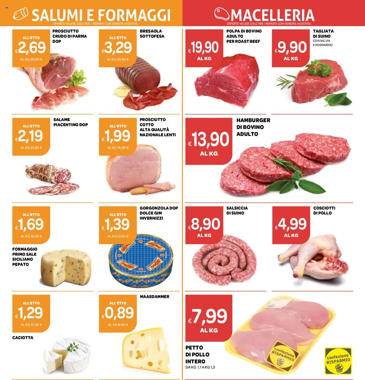 Volantino Ekom del 09.09.2025 | Pagina: 7 | Prodotti: Bovino, Suino, Formaggio, Salsiccia