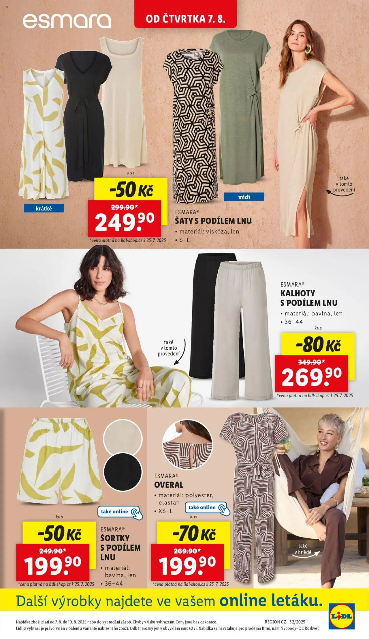Lidl leták od 07.08.2025 | Strana: 33 | Produkty: Šaty, Kalhoty, Overal