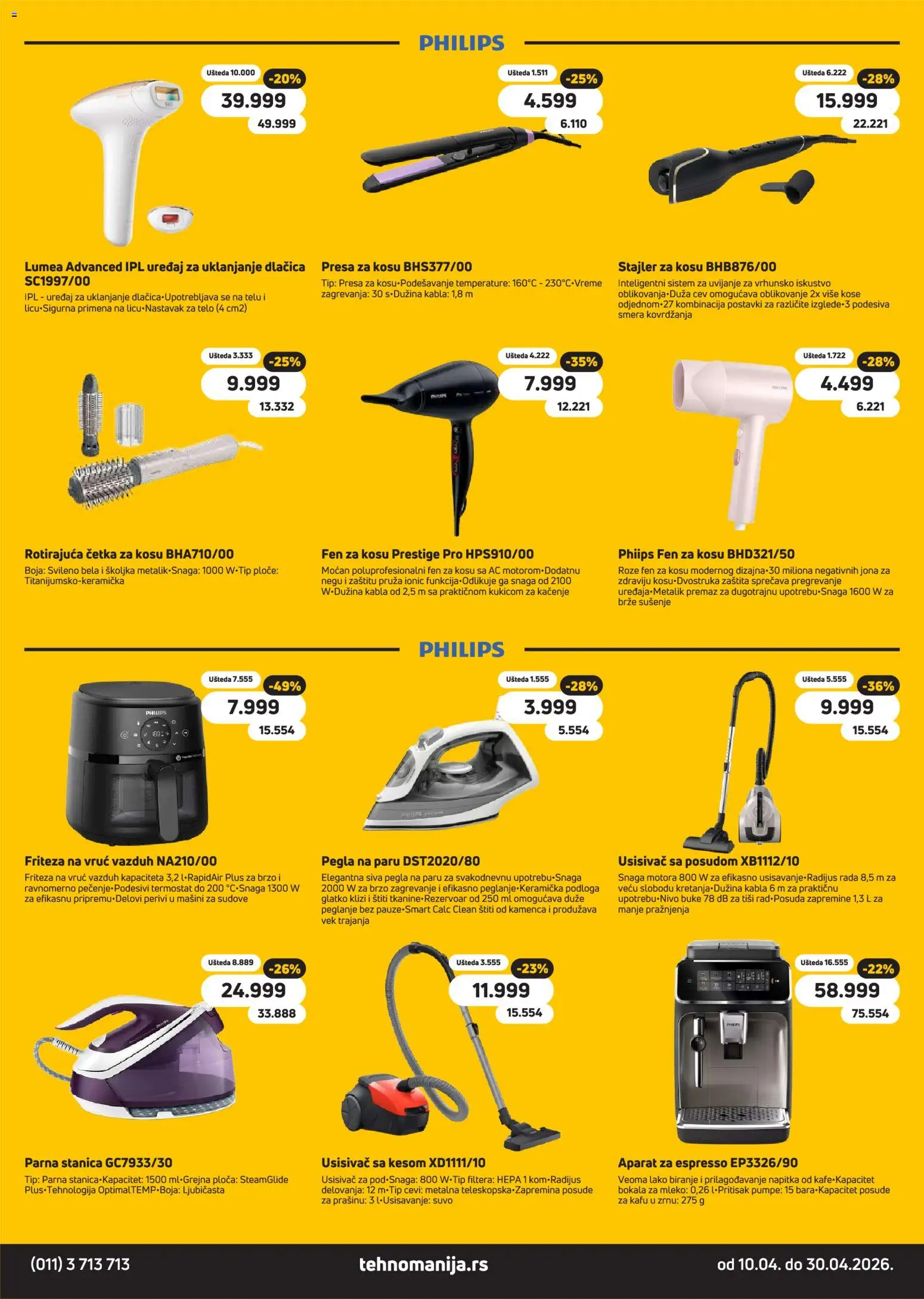 Tehnomanija katalog - važi od 10.04.2026 | Strana: 14 | Proizvode: Usisivač, Friteza, Mleko, Presa za kosu