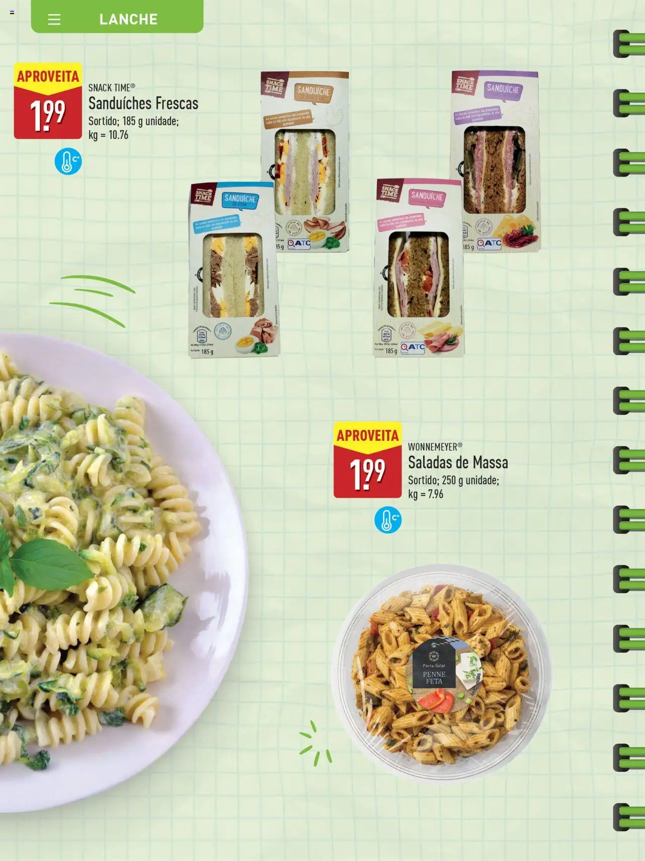 Aldi Especial Regresso às Aulas │ válido de 12.09.2025 | Página: 18 | Produtos: Atum, Sanduíche, Peru, Saladas