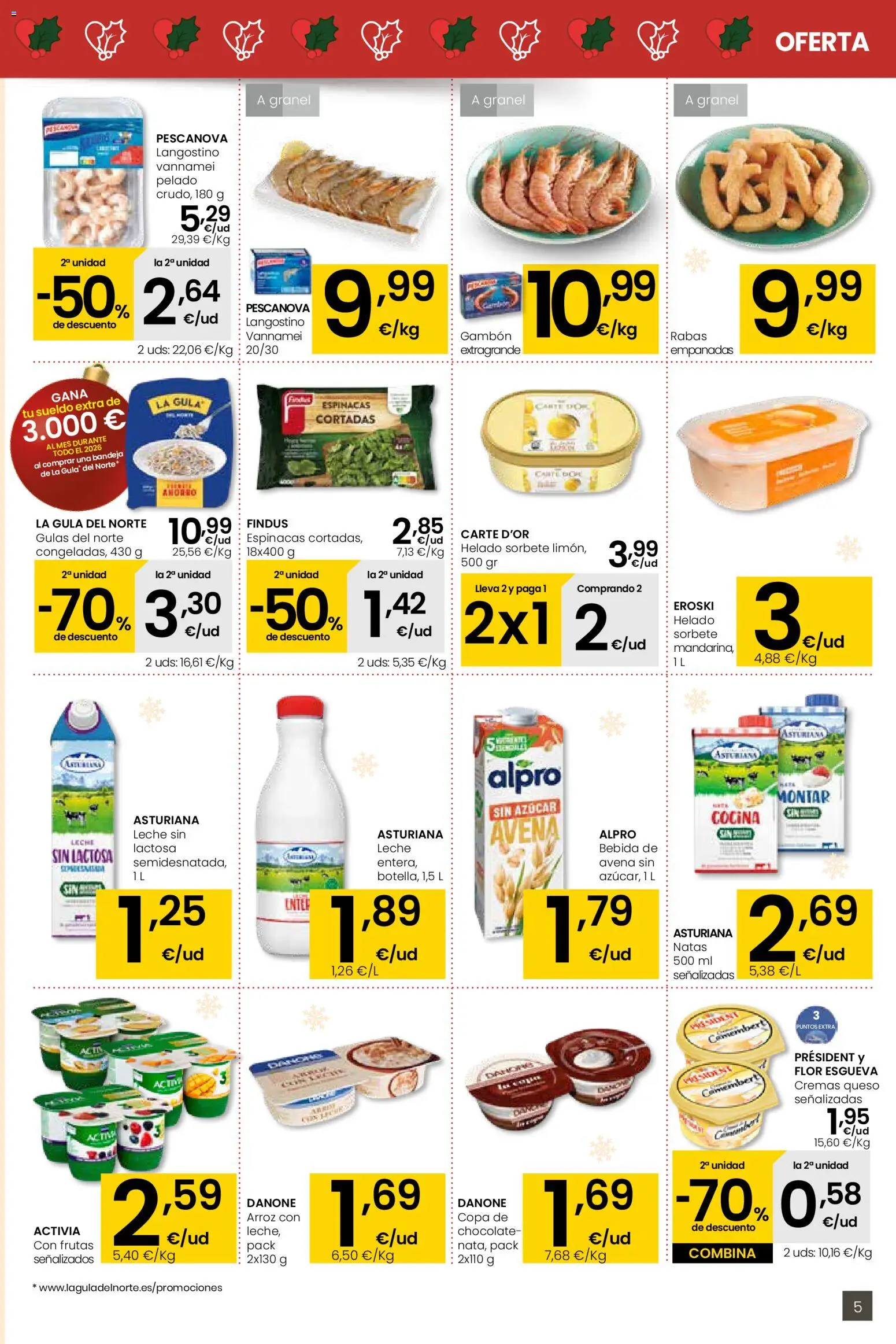 Eroski - Aliprox │ válido desde el 18.12.2025 | Página: 5 | Productos: Arroz, Πορσελάνη, Helado, Langostino