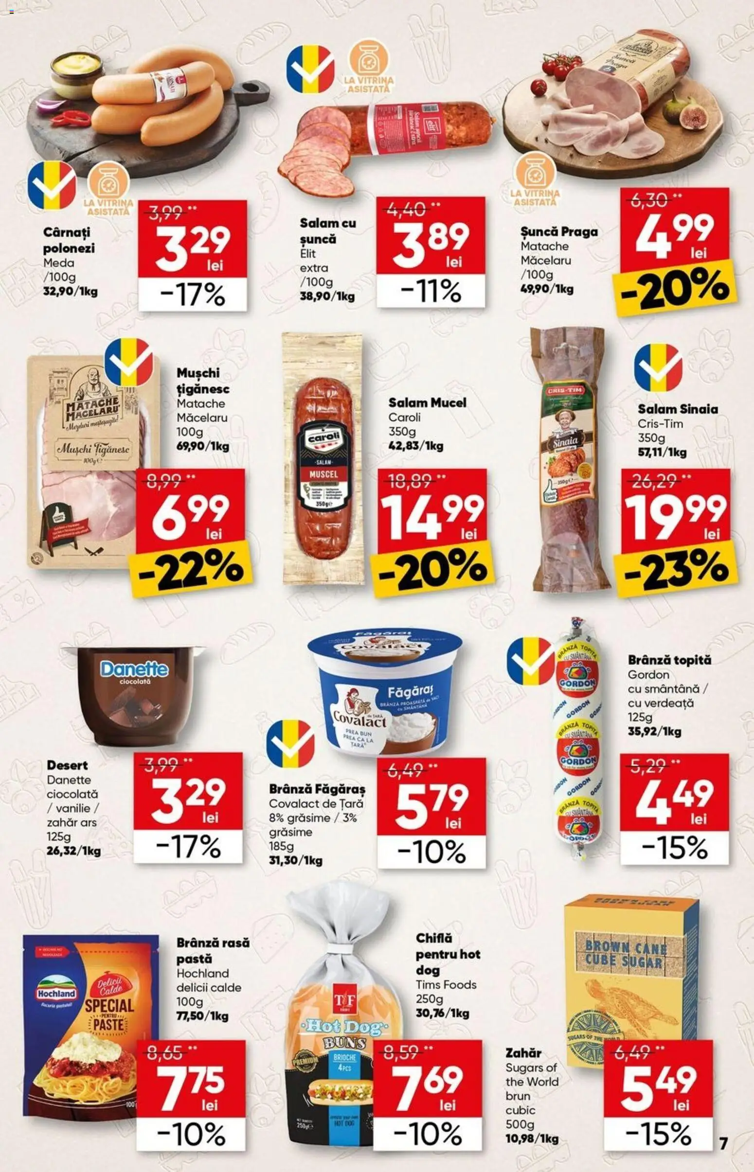 Noul catalog Profi – valabil de la 15.04.2026 | Pagină: 7 | Produse: Brânză, Ciocolată, Paste, Cârnați