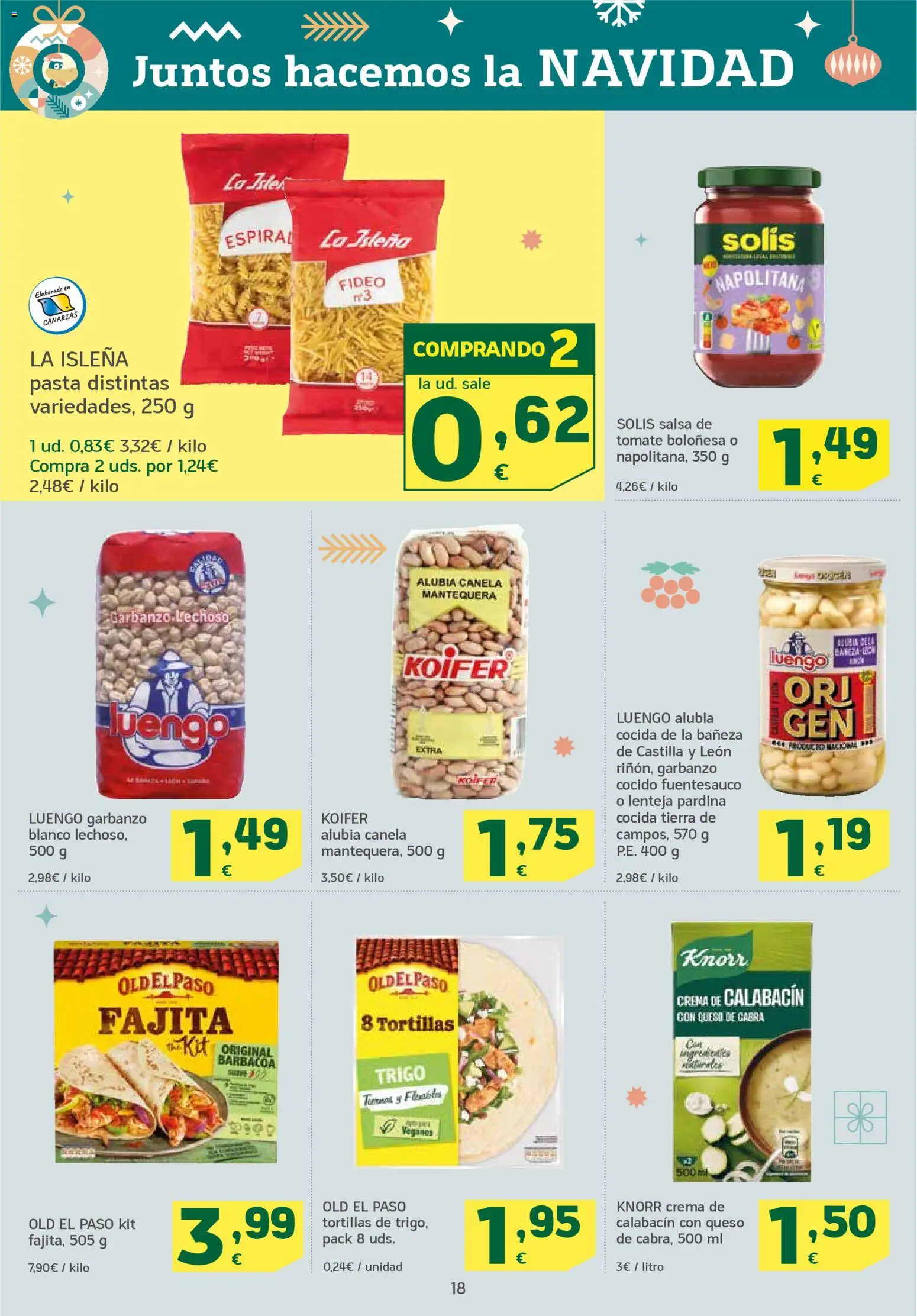 HiperDino folleto │ válido desde el 25.11.2025 | Página: 18 | Productos: Calabacín, Pasta, Crema, Barbacoa