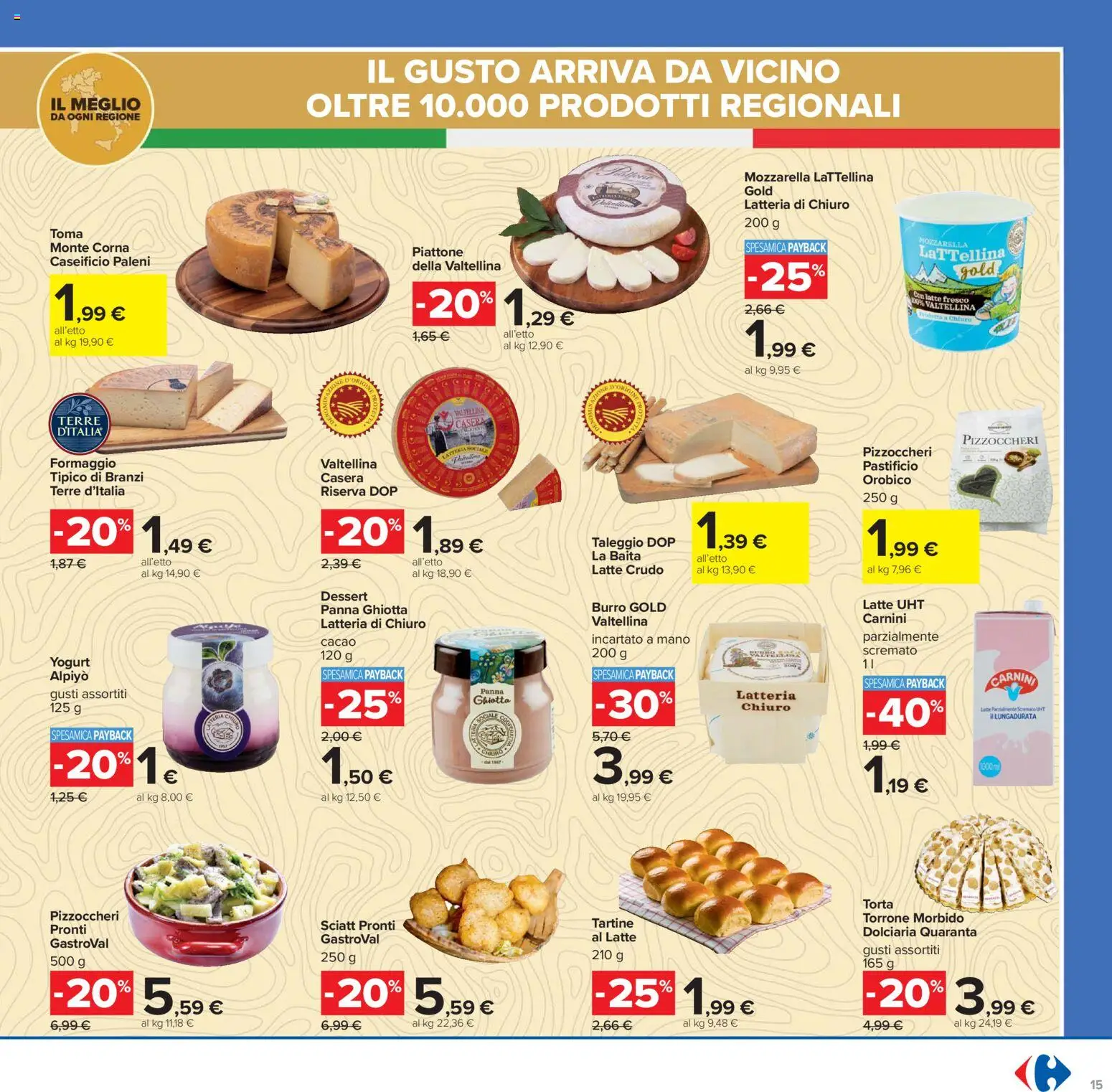 Volantino Carrefour del 16.12.2025 | Pagina: 15 | Prodotti: Yogurt, Latte, Torta, Cacao