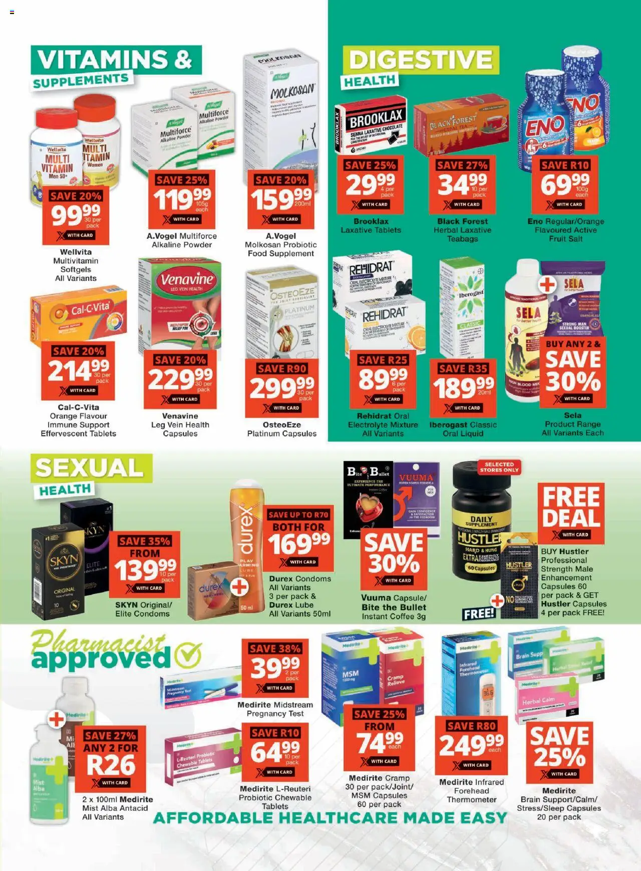 New Checkers catalogue – valid from 20.10.2025 | Page: 3 | Products: Vitamins, Tea, Salt, Estuche organizador de viaje