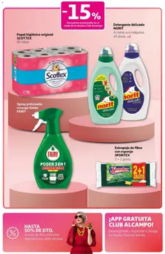 Vista previa Alcampo - Club Nacional  válido desde el 23.10.2025 | Página: 19 | Productos: Esponja, Detergente, Papel higienico