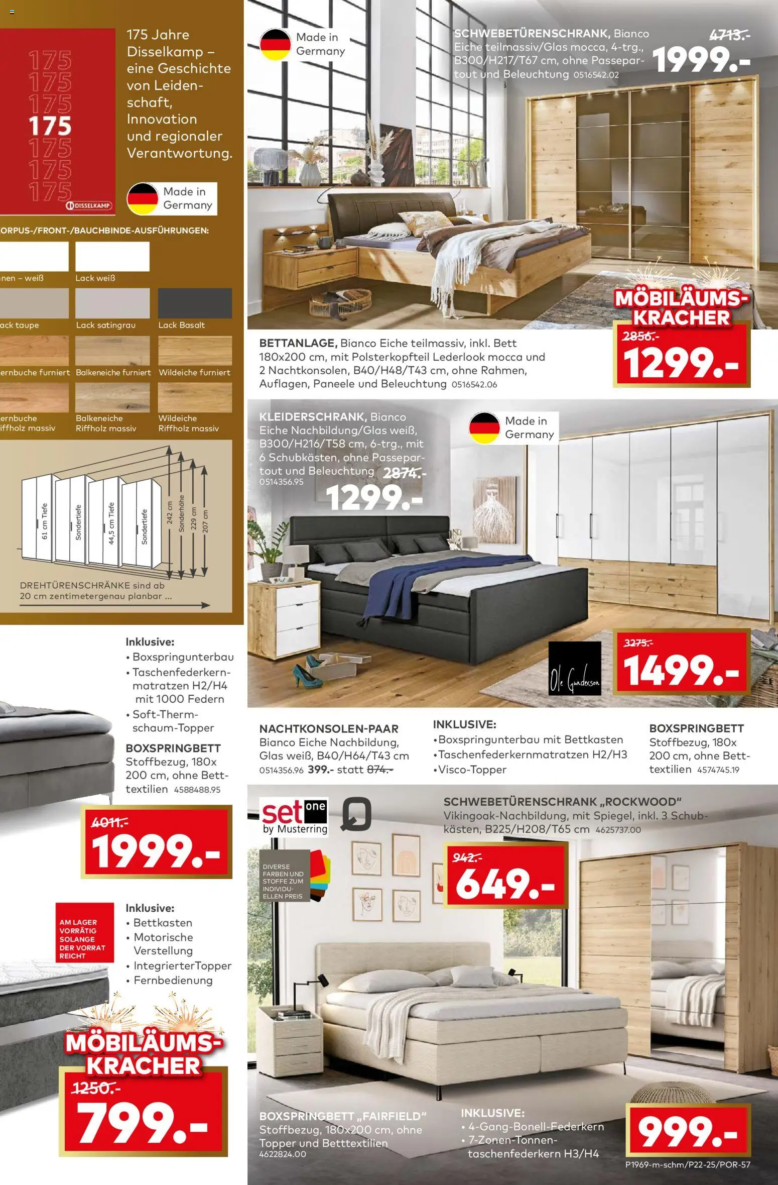 Porta! Jetzt Möbeltrends entdecken und 25% Möbiläumsrabatt auf ALLE Möbel sichern - Berlin – gültig ab 10.11.2025 | Seite: 9 | Produkte: Bett, Schwebetürenschrank, Boxspringbett, Topper