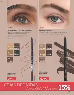 DELINEADOR CEJAS MICROPUNTA, la punta más fina de nuestros delineadores, que simula el microvello de las cejas; definición natural que dura todo el día; ¡sin sacapuntas! simplemente, gíralo para extraer más color │ válido desde el 01.09.2025 | Página: 77 | Productos: Delineador, Sacapuntas