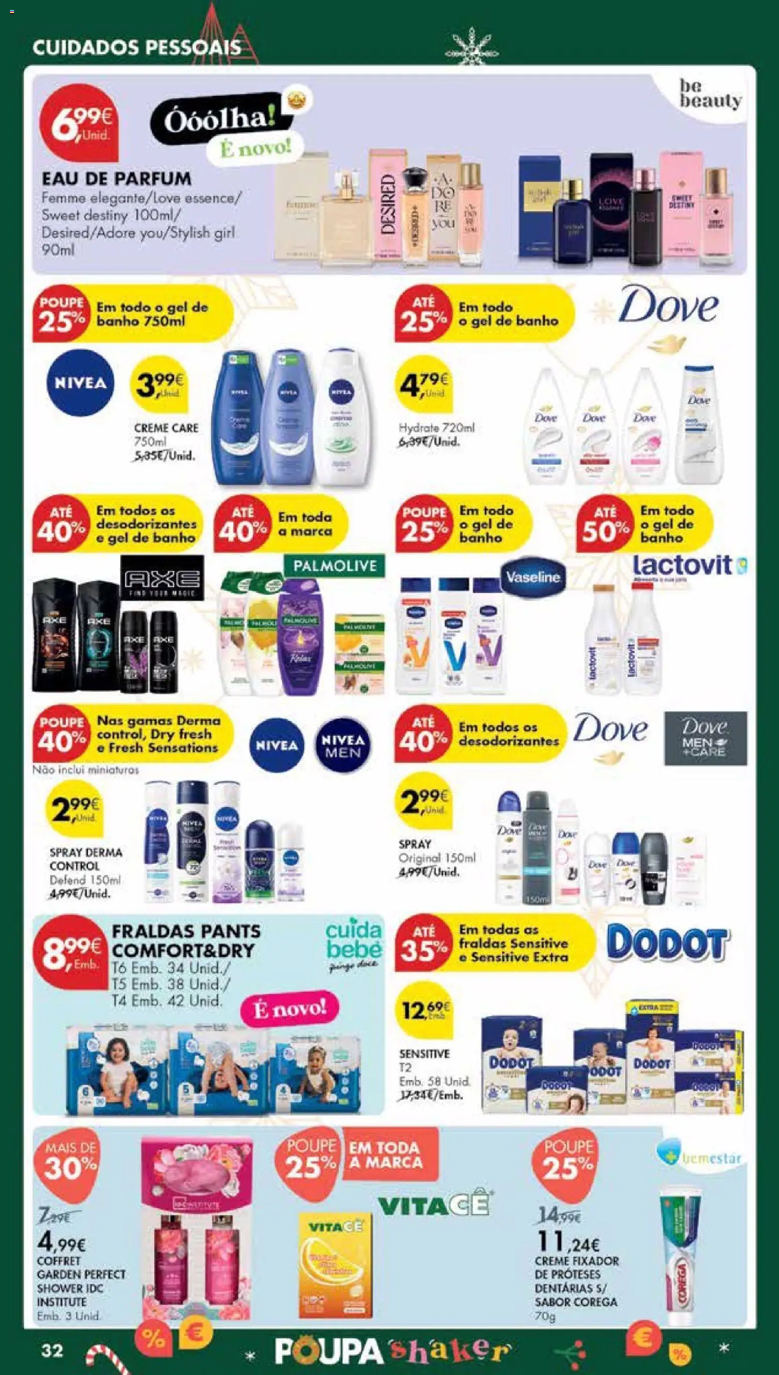 Pingo Doce Poupe Esta Semana Madeira │ válido de 09.12.2025 | Página: 32 | Produtos: Perfume, Gel de banho, Banho, Fixador