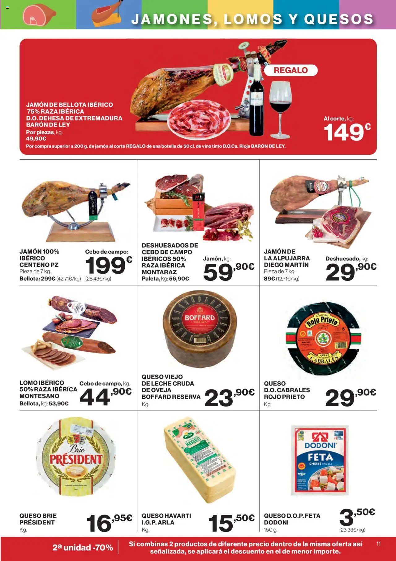 Supercor folleto │ válido desde el 25.09.2025 | Página: 11 | Productos: Leche, Queso, Jamón, Vino