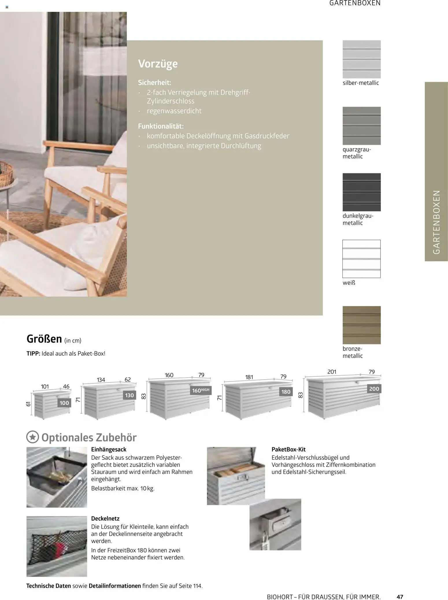 Dehner Biohort – Metall für Garten & Terrasse – gültig ab 01.01.2026 | Seite: 47