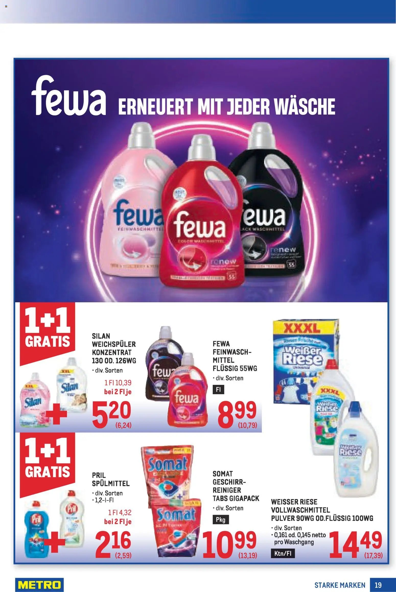 Metro Starke Marken gültig ab 05.03.2026 | Seite: 19 | Produkte: Weichspüler