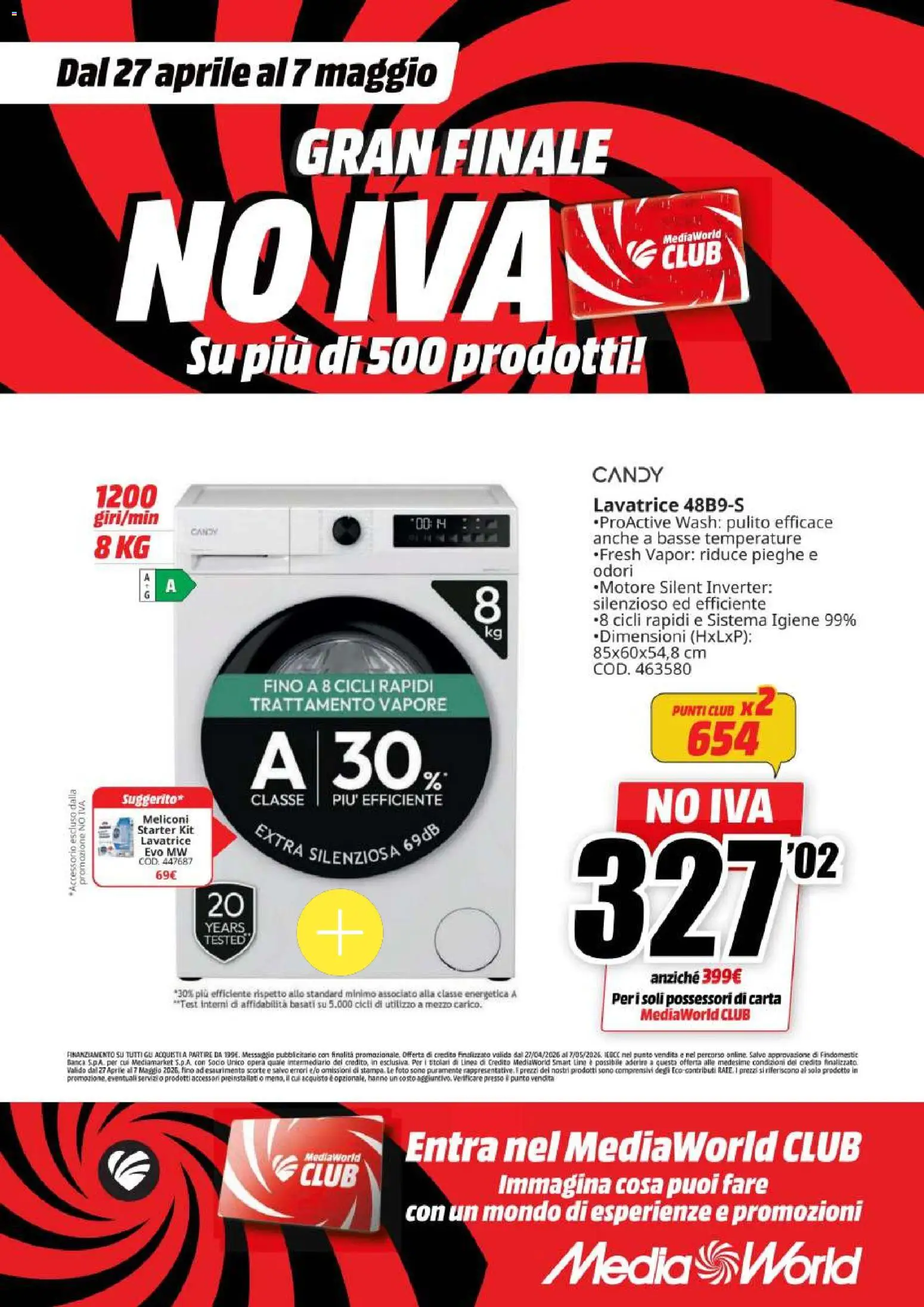 Volantino Media World del 27.04.2026 | Pagina: 17 | Prodotti: Lavatrice