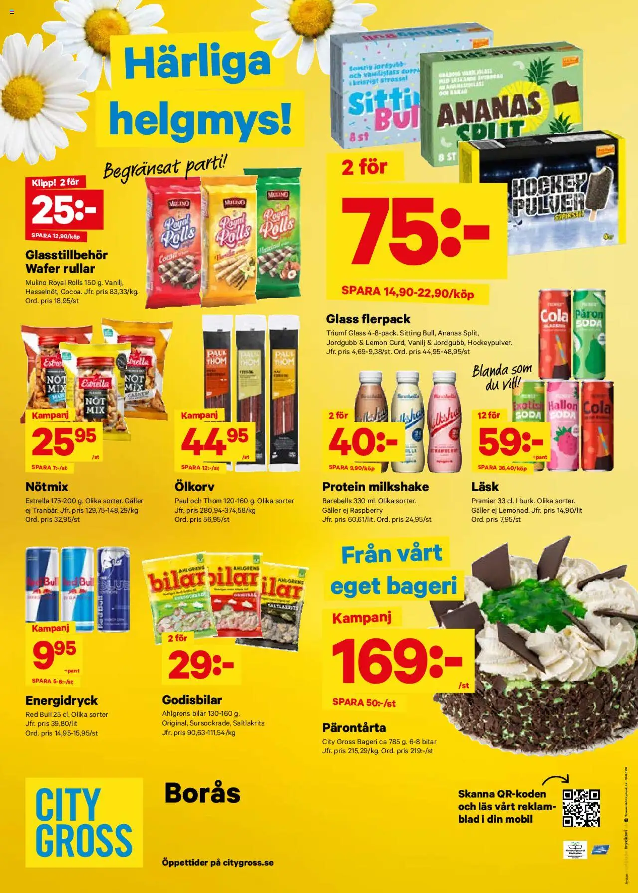 City Gross reklamblad aktuell från 23.06.2025 | Sida: 16 | Produkter: Red bull, Bageri, Galler, Hallon
