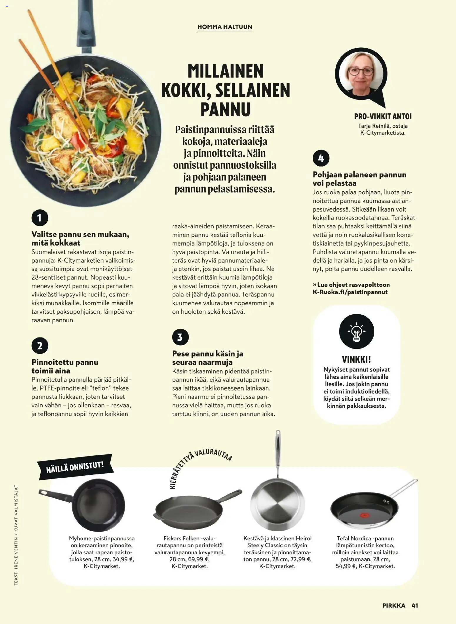 K-Citymarket - Pirkka – voimassa 05.11.2025 alkaen | Sivu: 41 | Tuotteet: Voi, Teflonpannu