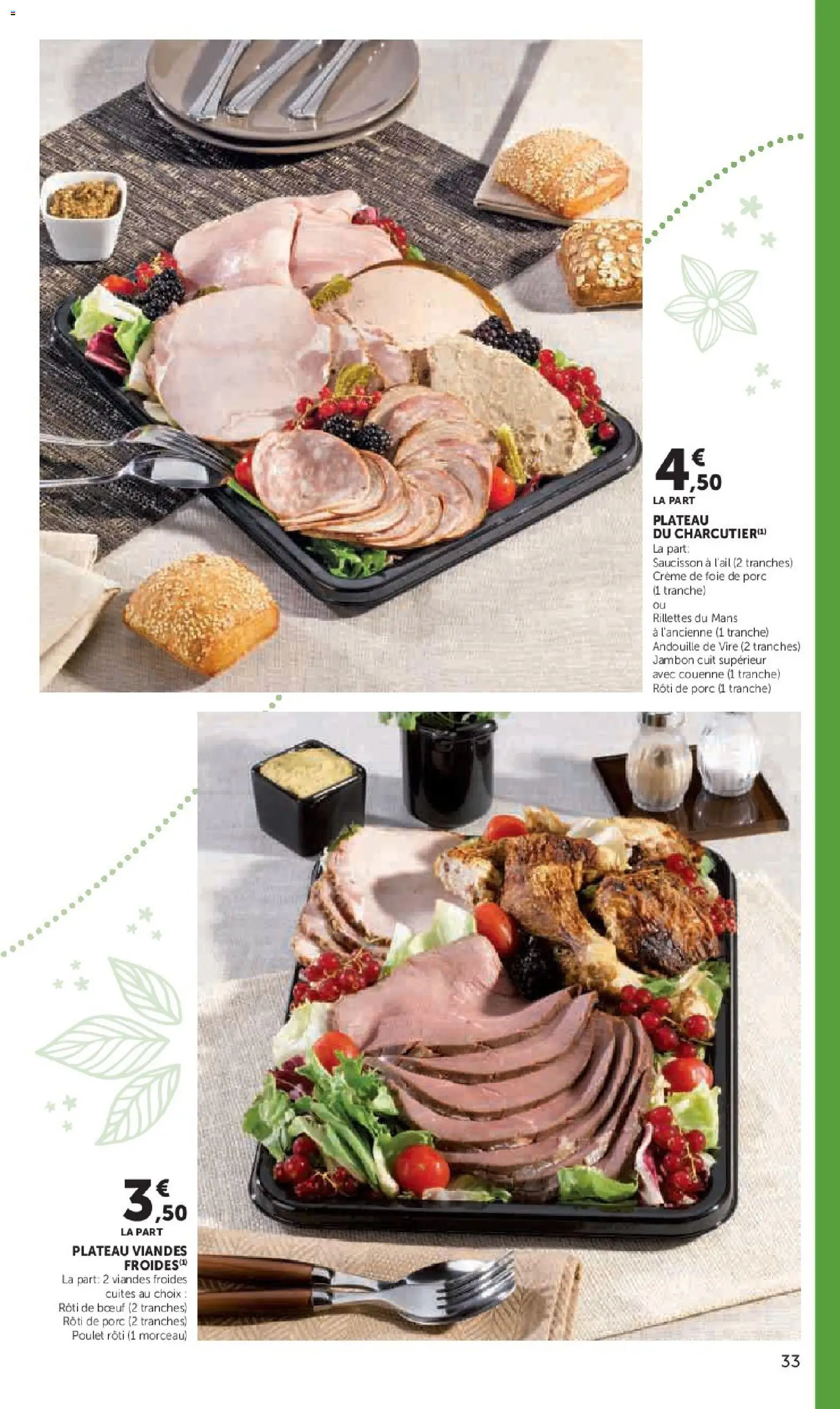 {H1} | Page: 33 | Produits: Saucisson, Plateau, Rôti de bœuf, Jambon