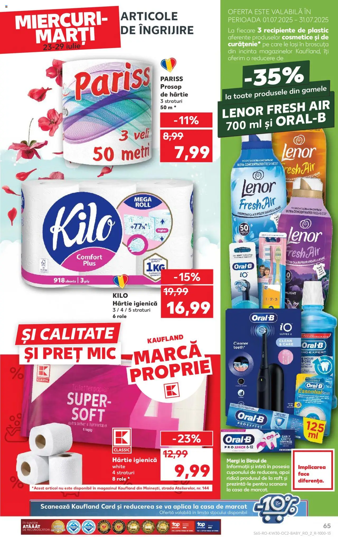 Kaufland RO akciós ujság - amely érvényes a következő dátumtól: 23.07.2025 | Oldal: 65