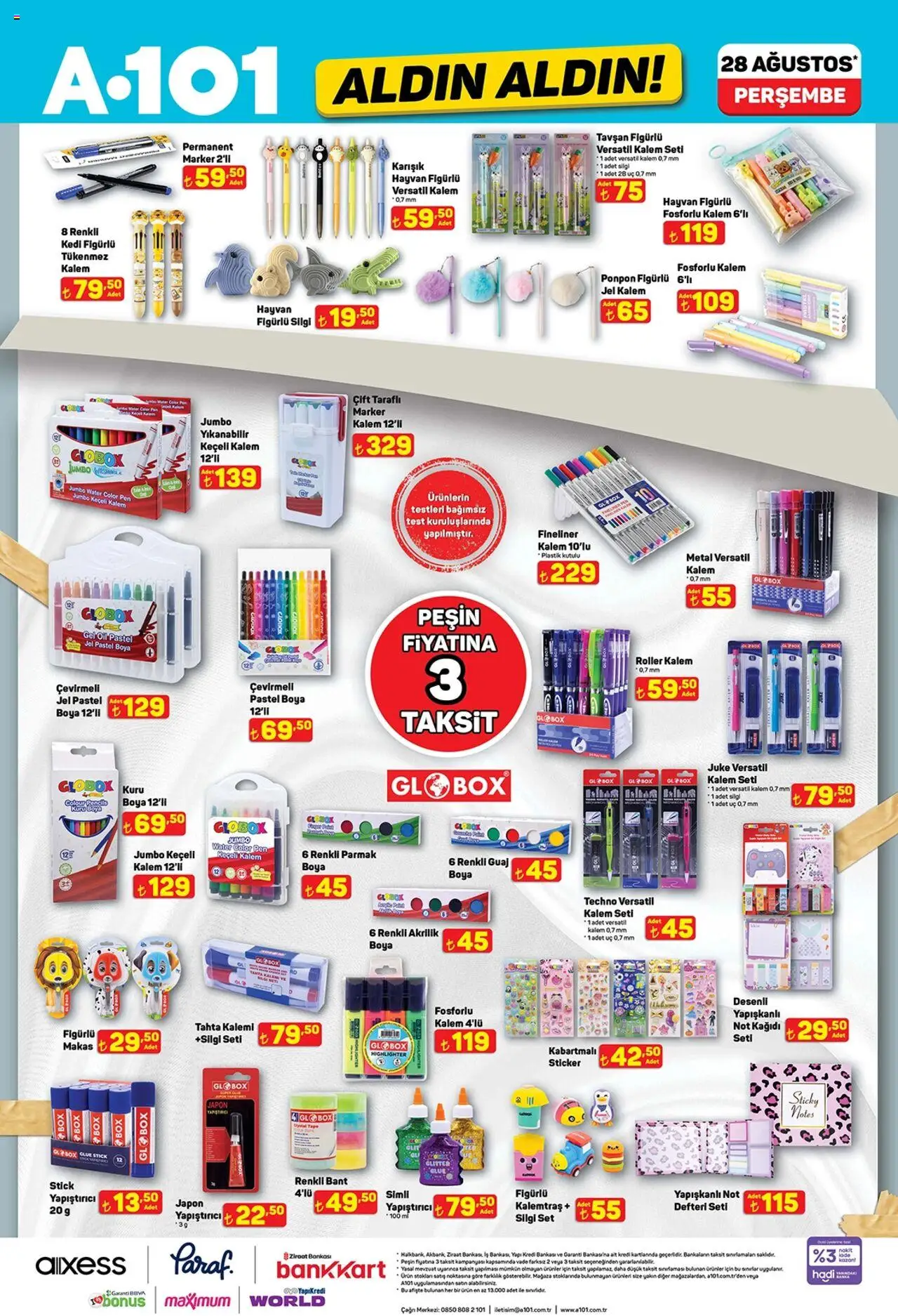 A101 Katalog Aldın Aldın - 04.09.2025 tarihinden itibaren geçerlidir | Sayfa: 7 | Ürünler: Kalemtraş, Çift taraflı, Keçeli kalem, Pastel boya