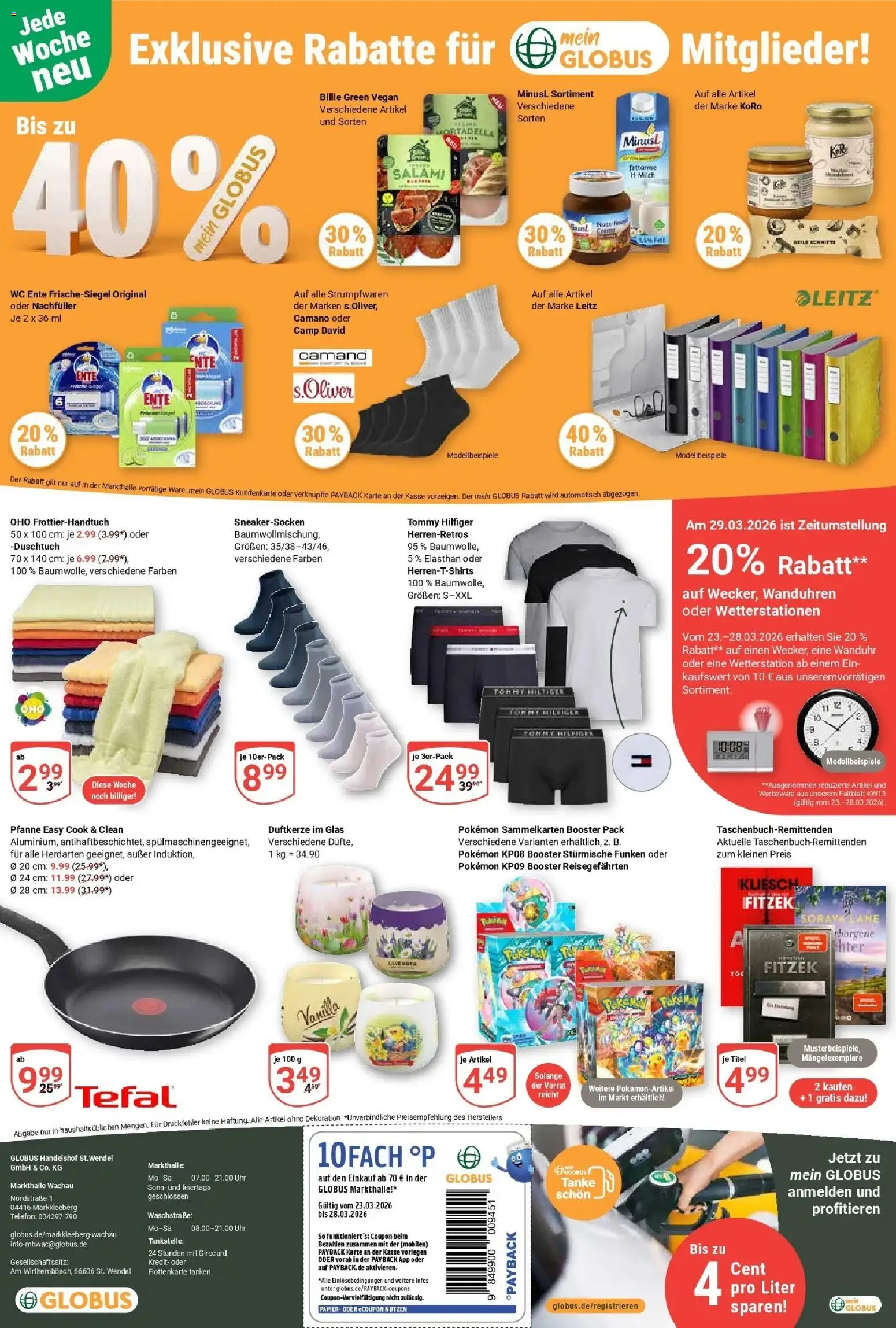 Globus prospekt Markkleeberg	 – gültig ab 23.03.2026 | Seite: 34 | Produkte: Wetterstation, Salami, Uhr, Ente