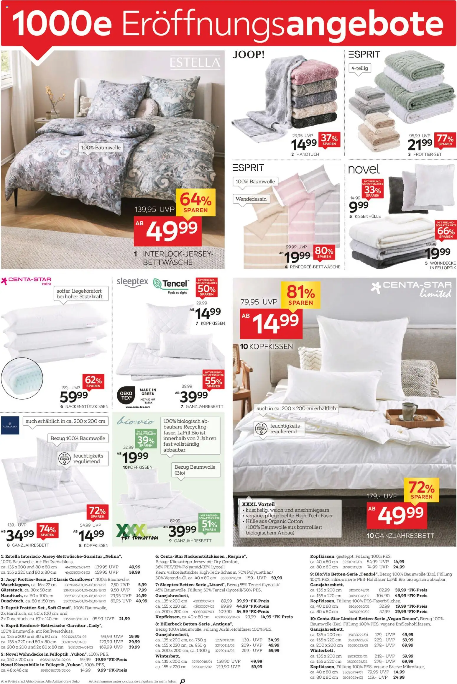 XXXL Lutz Neueröffnungsangebote in Rangsdorf – gültig ab 01.03.2026 | Seite: 20 | Produkte: Hülle, Decke, Bettwäsche, Kopfkissen