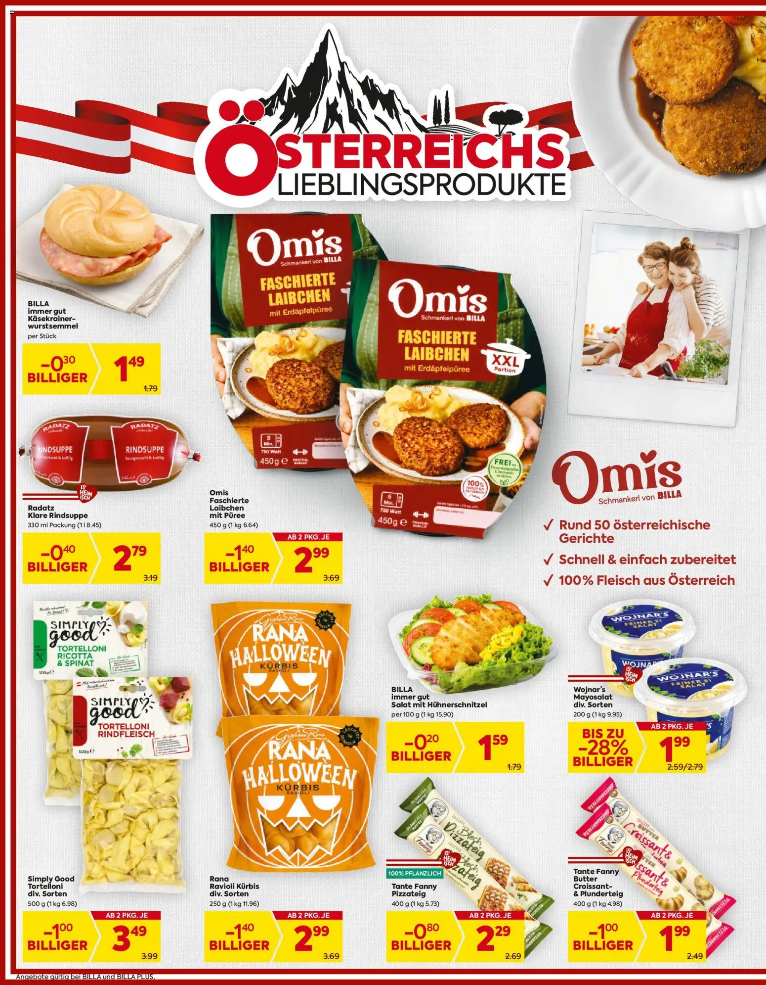 Billa Flugblatt gültig ab 23.10.2025 | Seite: 10 | Produkte: Salat, Kürbis, Butter, Rindfleisch