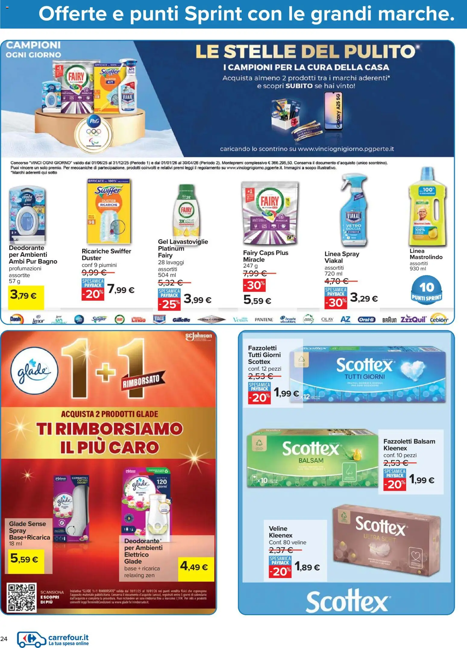 Volantino Carrefour del 02.12.2025 | Pagina: 24 | Prodotti: Deodorante, Lavastoviglie, Bagno, Doccia