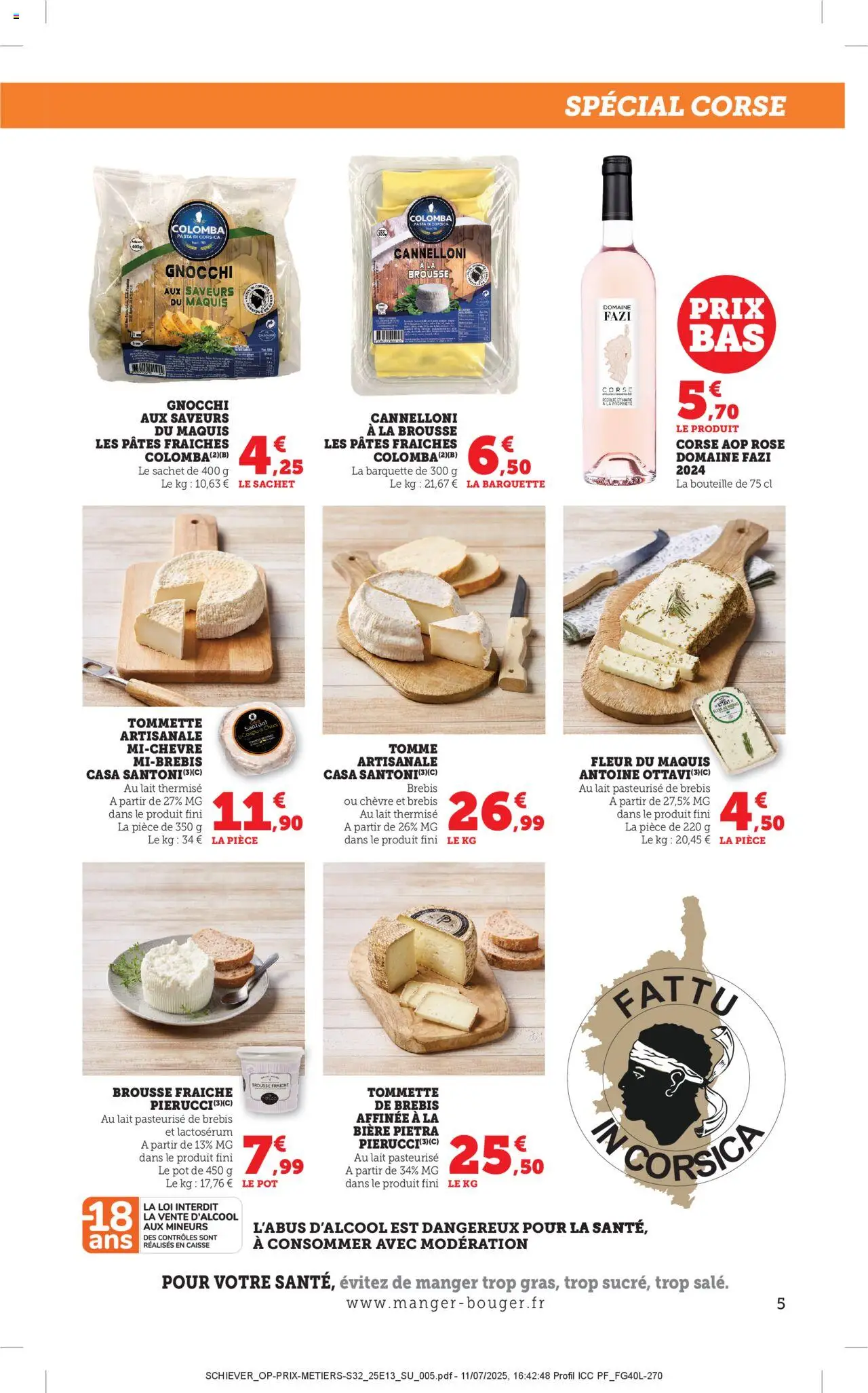  | Page: 5 | Produits: Pâtes fraîches, Lait, Bière, Pâtes