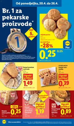 Domaći premium craft kruh, 400 g domaći premium craft kruh - Pregled kataloga iz trgovine Lidl, vrijedi od 20.04.2026 | Stranica: 4