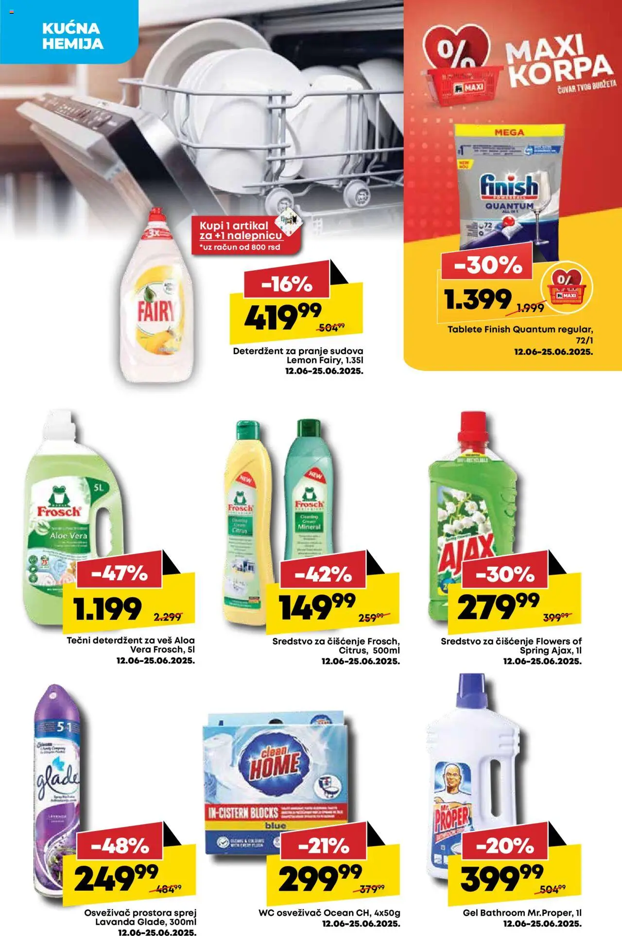 Mega Maxi katalog - važi od 12.06.2025 | Strana: 29 | Proizvode: Tečni deterdžent, Finish, Wc, Osvezivac prostora