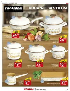 Konzum katalog | vrijedi od 27.08.2025 | Stranica: 33 | Proizvodi: Dzezva, Tava, Lonac