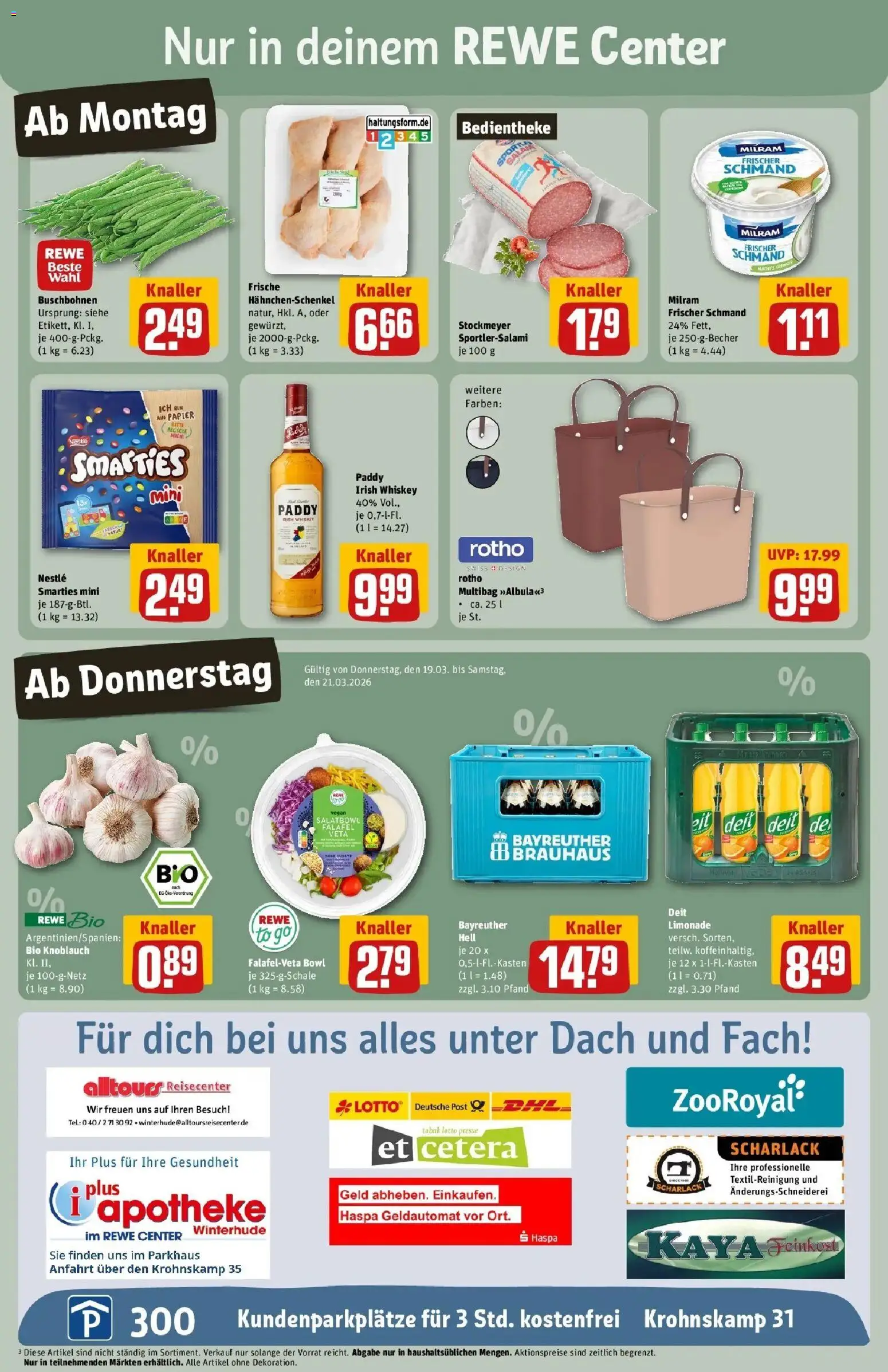 Rewe Prospekt Hamburg	 – gültig ab 15.03.2026 | Seite: 3 | Produkte: Smarties, Limonade, Milram, Salami
