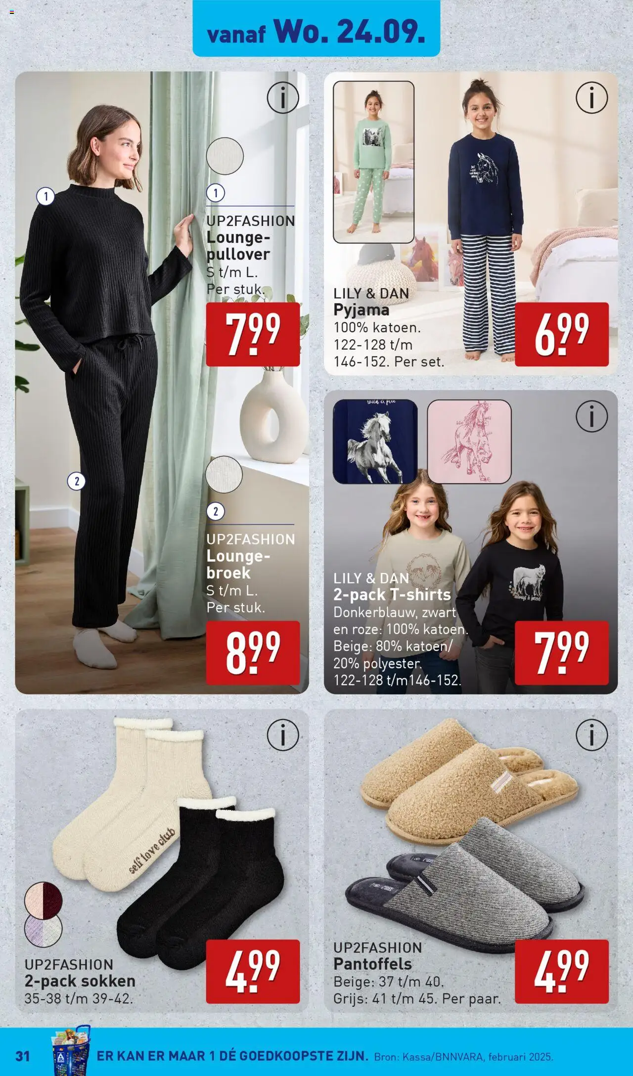  | Pagina: 31 | Producten: Broek, Sokken, Pyjama, Kan