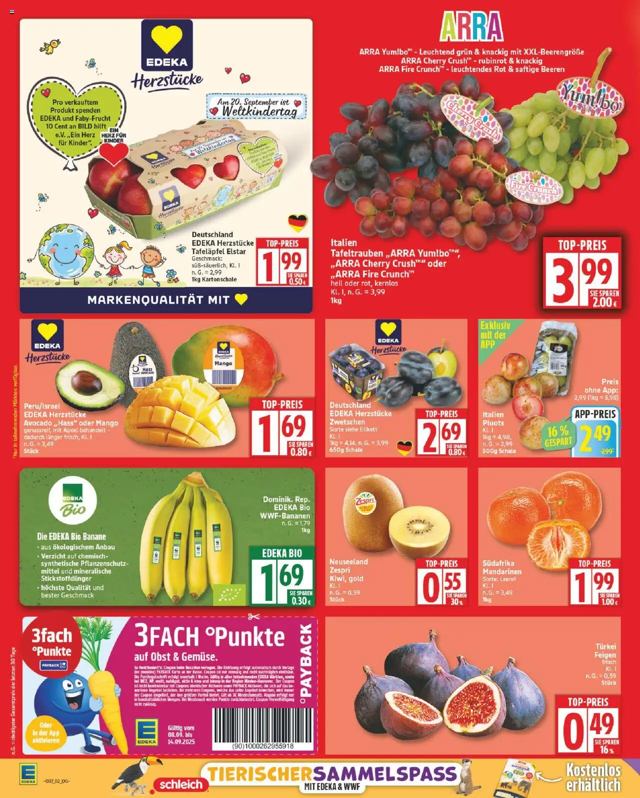 Edeka Prospekt 	 – gültig ab 08.09.2025 | Seite: 2 | Produkte: Avocado, Obst, Mango, Kiwi