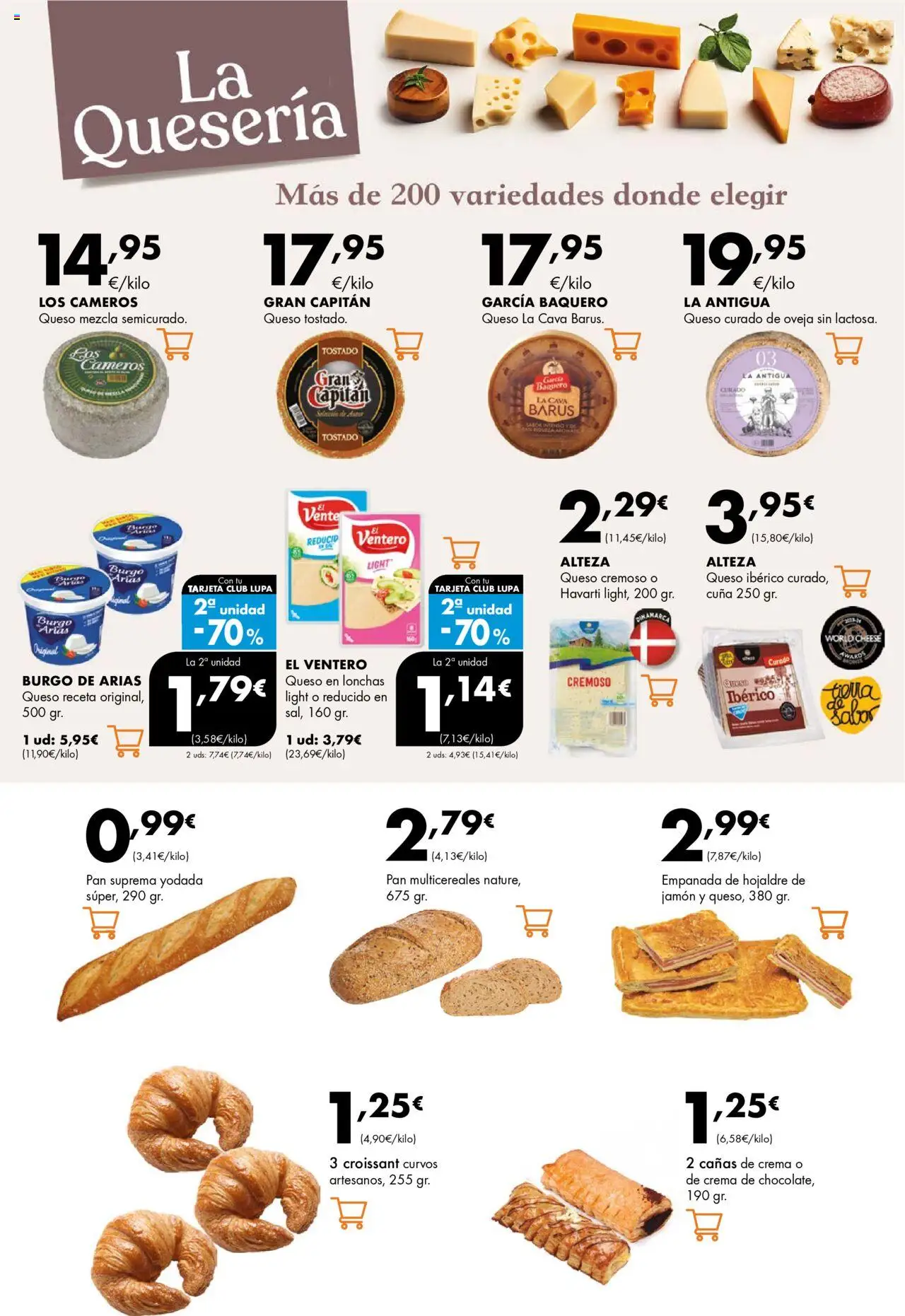 Lupa Supermercados folleto │ válido desde el 02.10.2025 | Página: 3 | Productos: Queso, Pan, Jamón, Crema