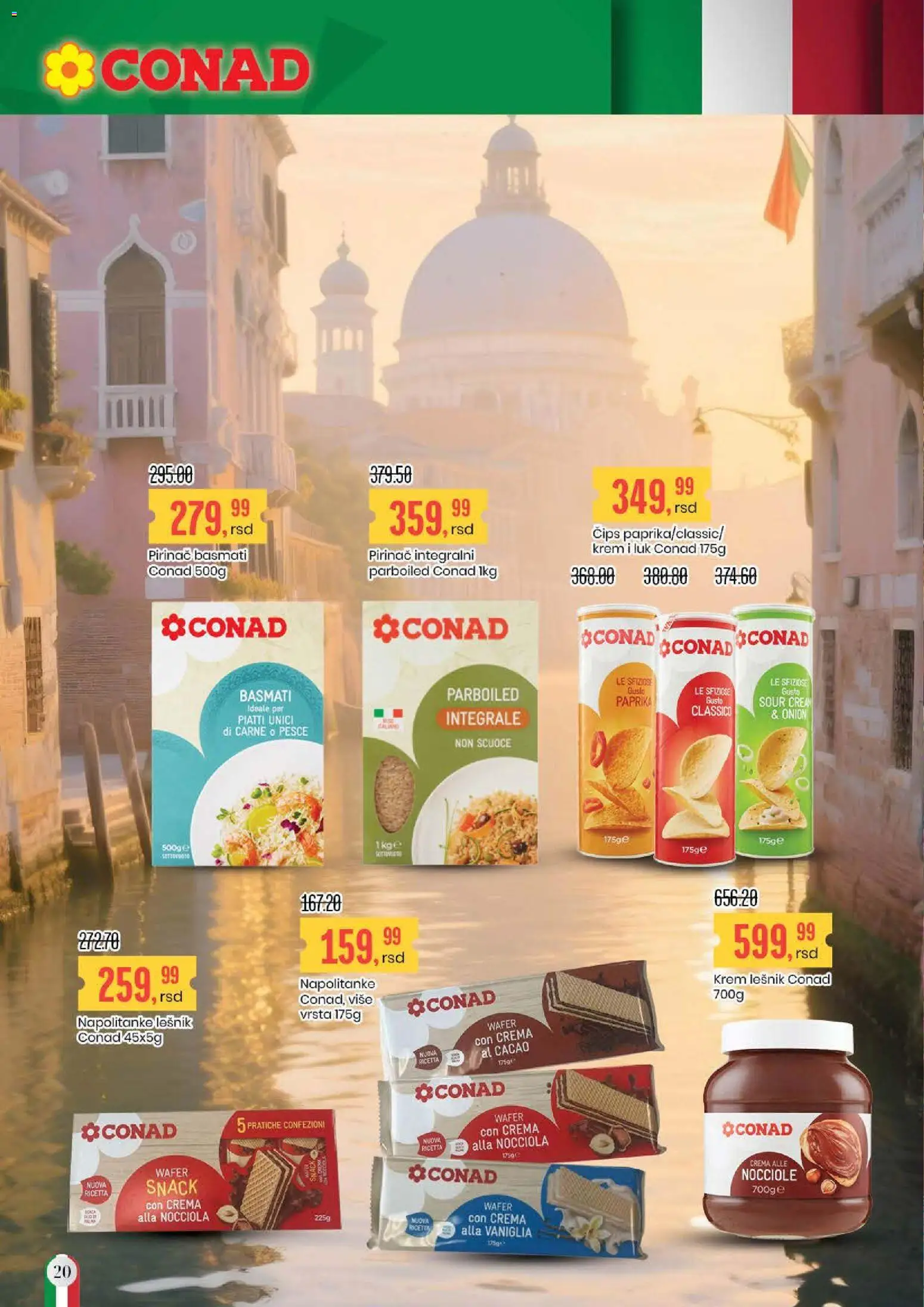 Aroma Market katalog - važi od 17.11.2025 | Strana: 20 | Proizvode: Čips, Lešnik, Napolitanke, Pirinač