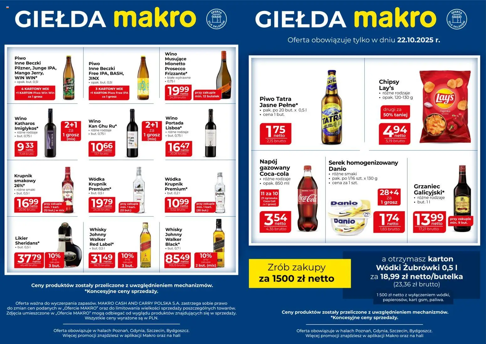 Makro Gazetka - Giełda od 22.10.2025 | Strona: 1 | Produkty: Mango, Serek, Coca cola, Prosecco