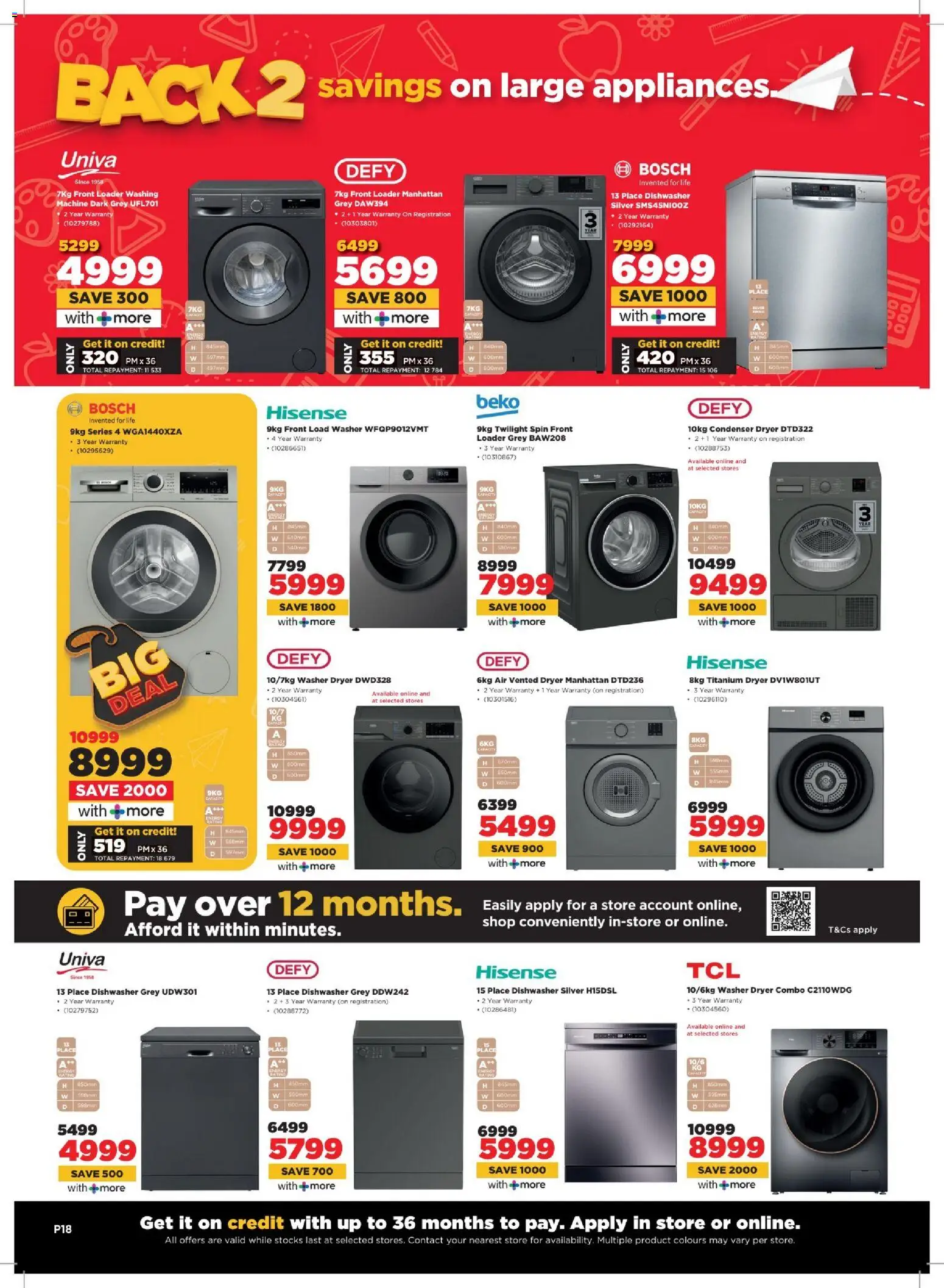 New HiFi Corp catalogue – valid from 04.02.2026 | Page: 18 | Products: Dryer, Dishwasher
