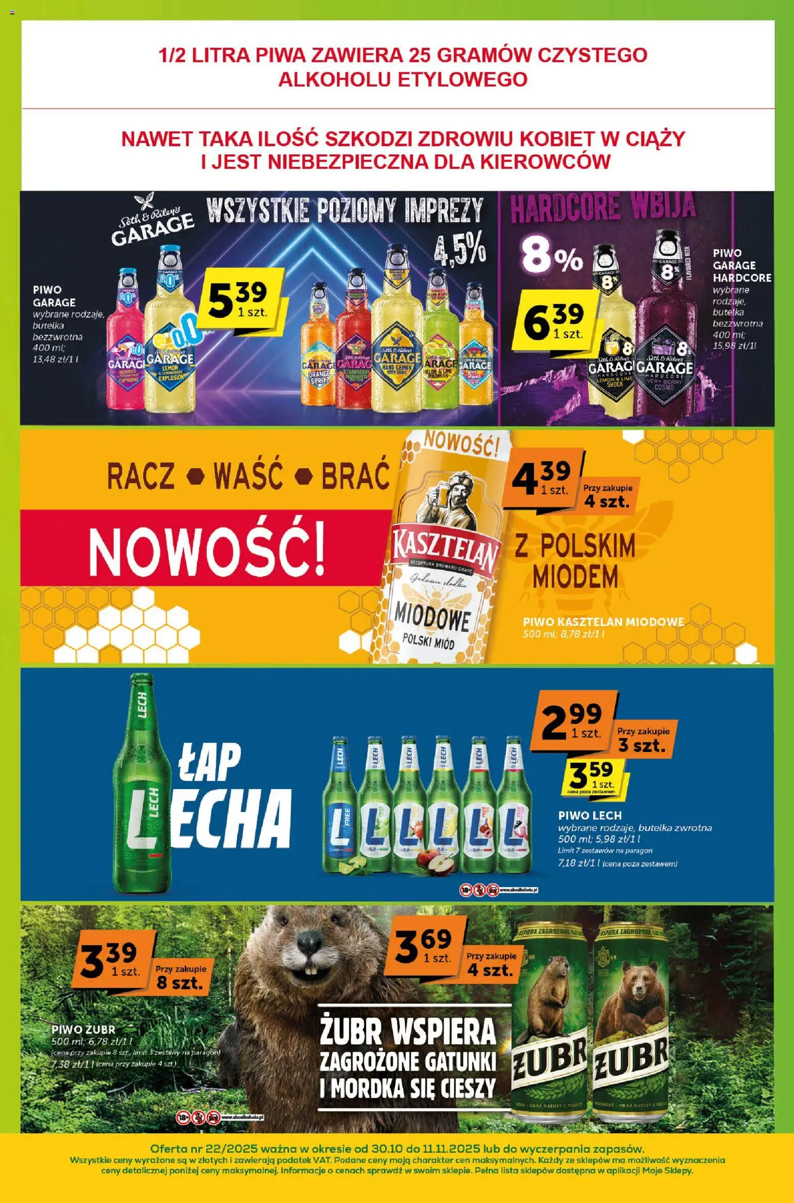 ABC Gazetka - Sprawdź, co więcej od 30.10.2025 | Strona: 11 | Produkty: Piwo żubr, Miód, Piwo