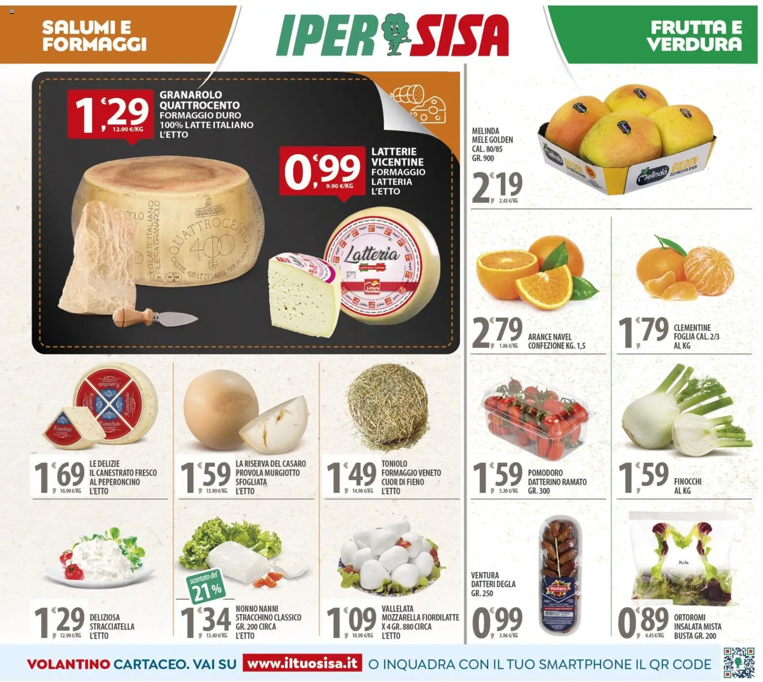 Volantino SISA del 25.11.2025 | Pagina: 3 | Prodotti: Mozzarella, Latte, Smartphone, Stracchino