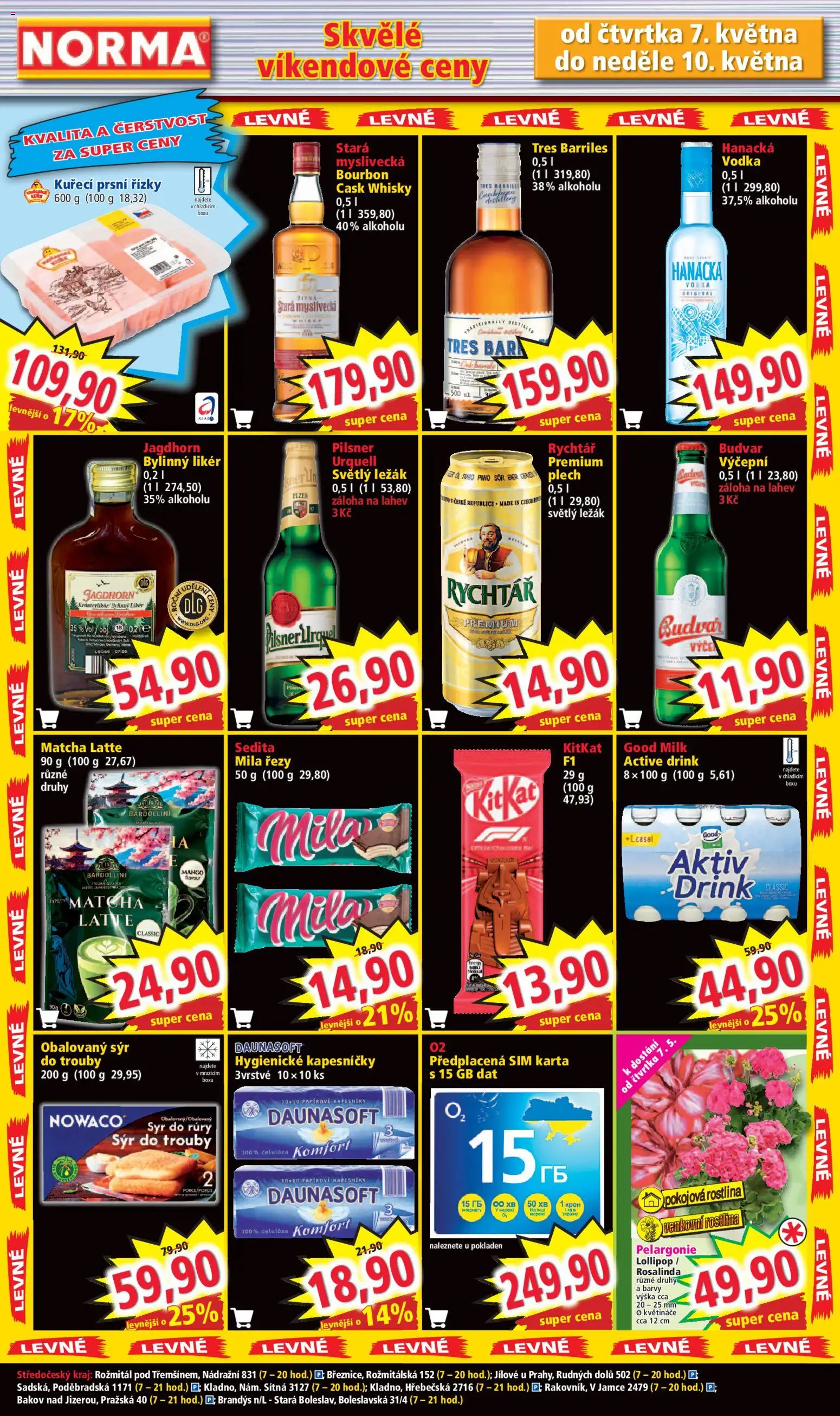 Norma leták od 04.05.2026 | Strana: 7 | Produkty: Bourbon, Matcha, Barvy, Láhev