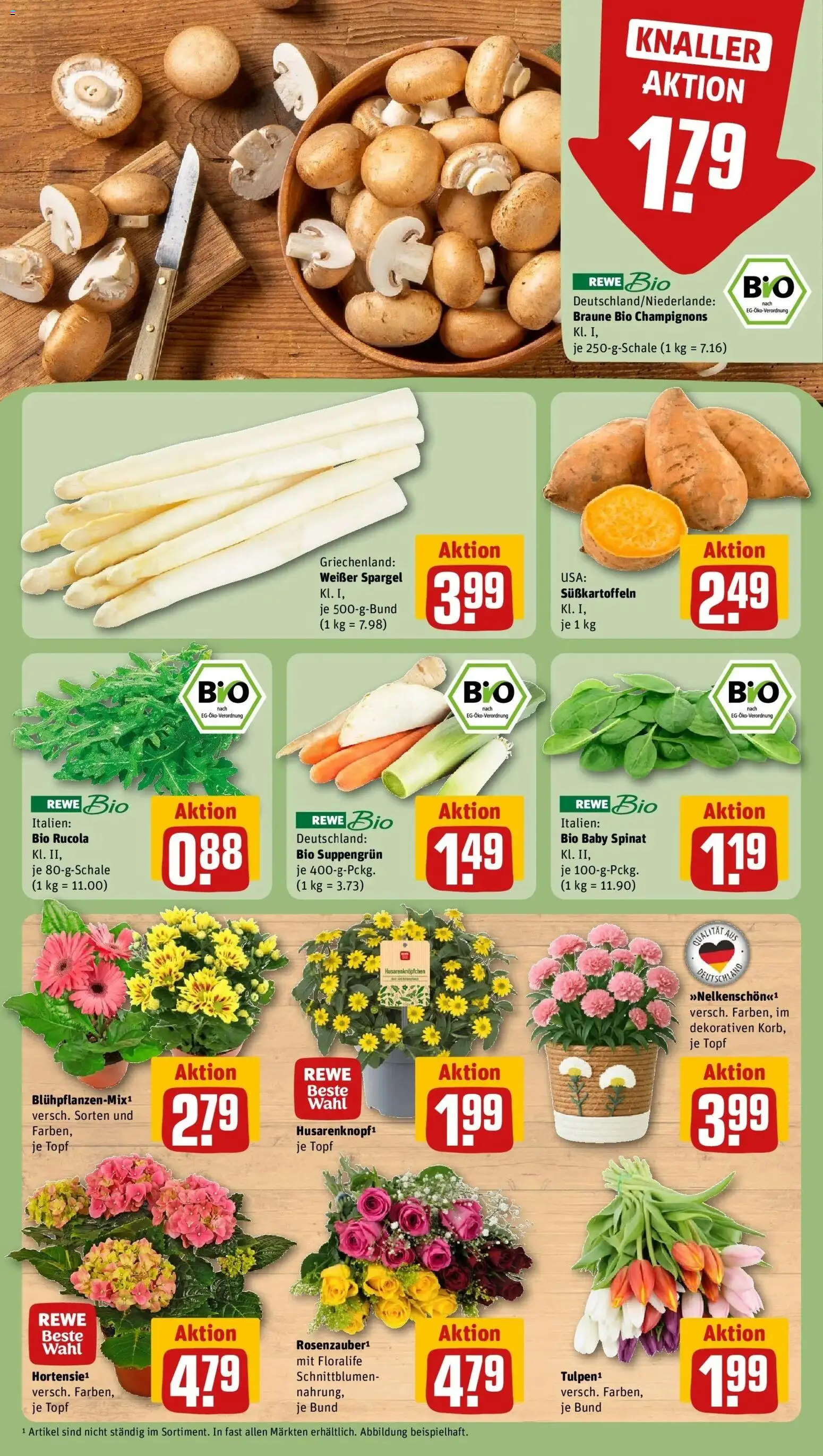 Rewe Prospekt Hann. Münden	 – gültig ab 05.04.2026 | Seite: 7 | Produkte: Rucola, Spargel, Champignons