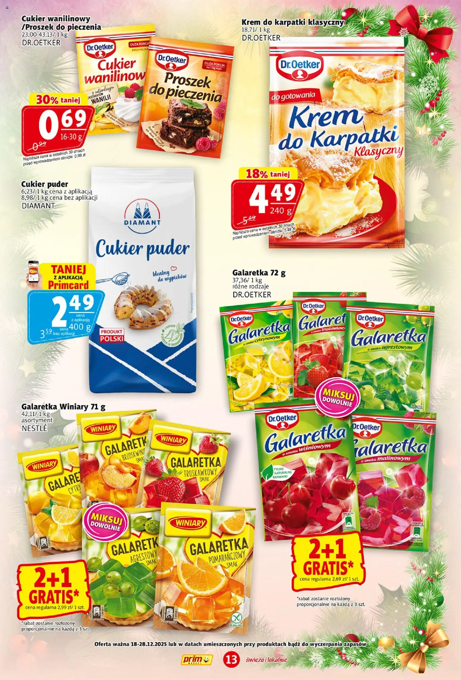 Prim Market Gazetka od 18.12.2025 | Strona: 13 | Produkty: Cukier puder, Puder, Krem, Cukier